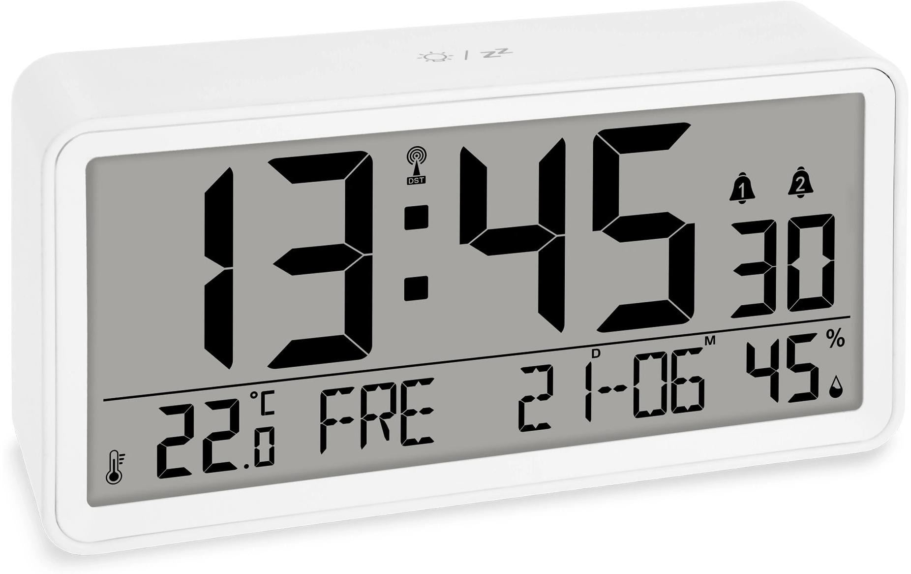 ADE Tischuhr digital Weiss