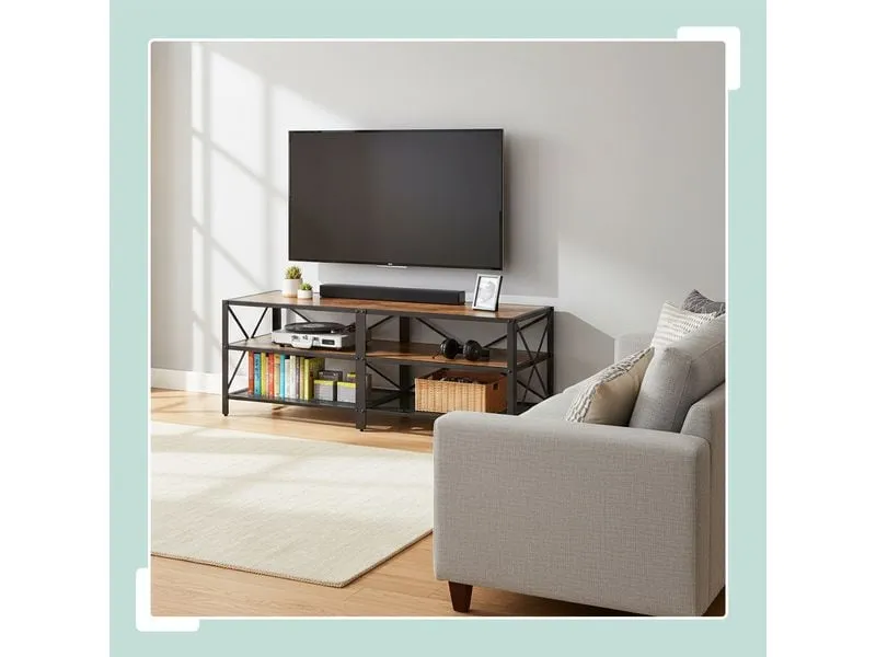relaxdays TV-Möbel für 60 Zoll TV 52 x 140 cm Schwarz