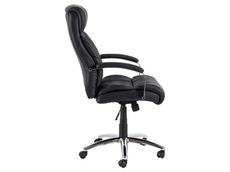 AC Design Bürostuhl Benson, mit Polsterrücken und Armlehnen, Schwarz