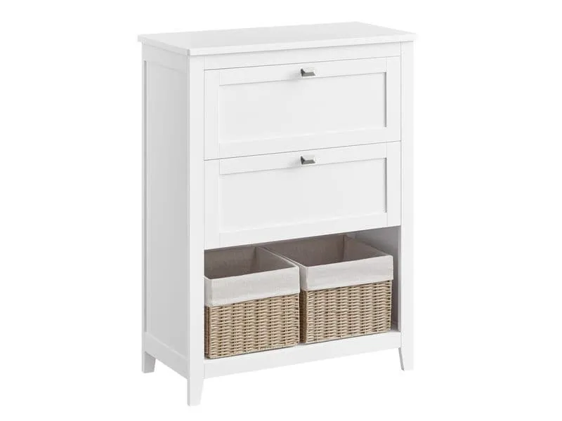 VASAGLE Badezimmer-Schrank 30 x 80 cm, Weiss