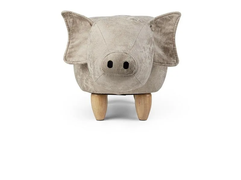 zoosy Kinderhocker Schwein Ernie Grau