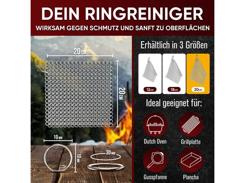 Gusskoenig Gusseisen Ringreiniger 20 x 20 cm Gusskoenig Gusseisen Ringreiniger 20 x 20 cm
