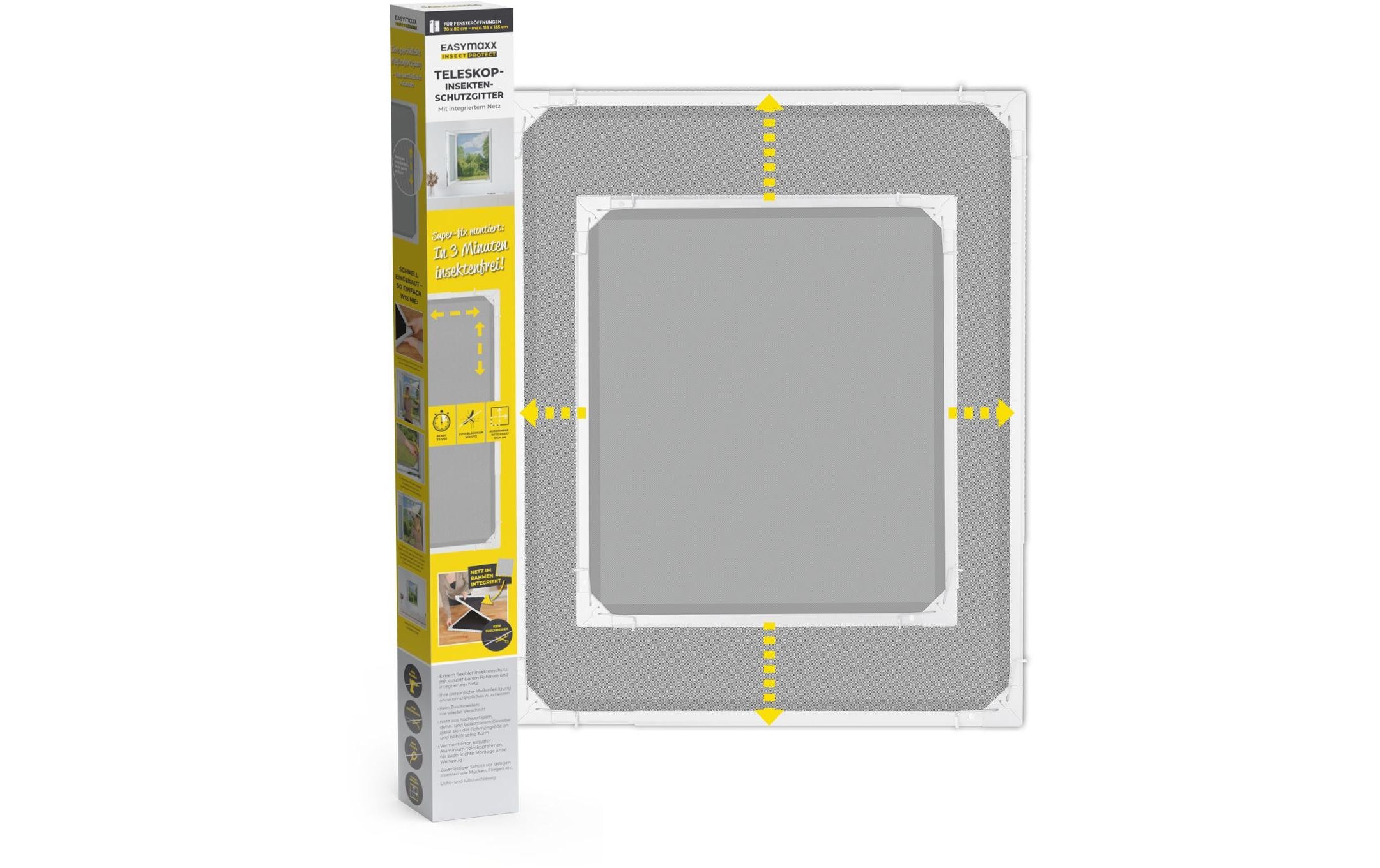 EASYmaxx Teleskop Insektenschutzgitter Weiss EASYmaxx Teleskop Insektenschutzgitter Weiss