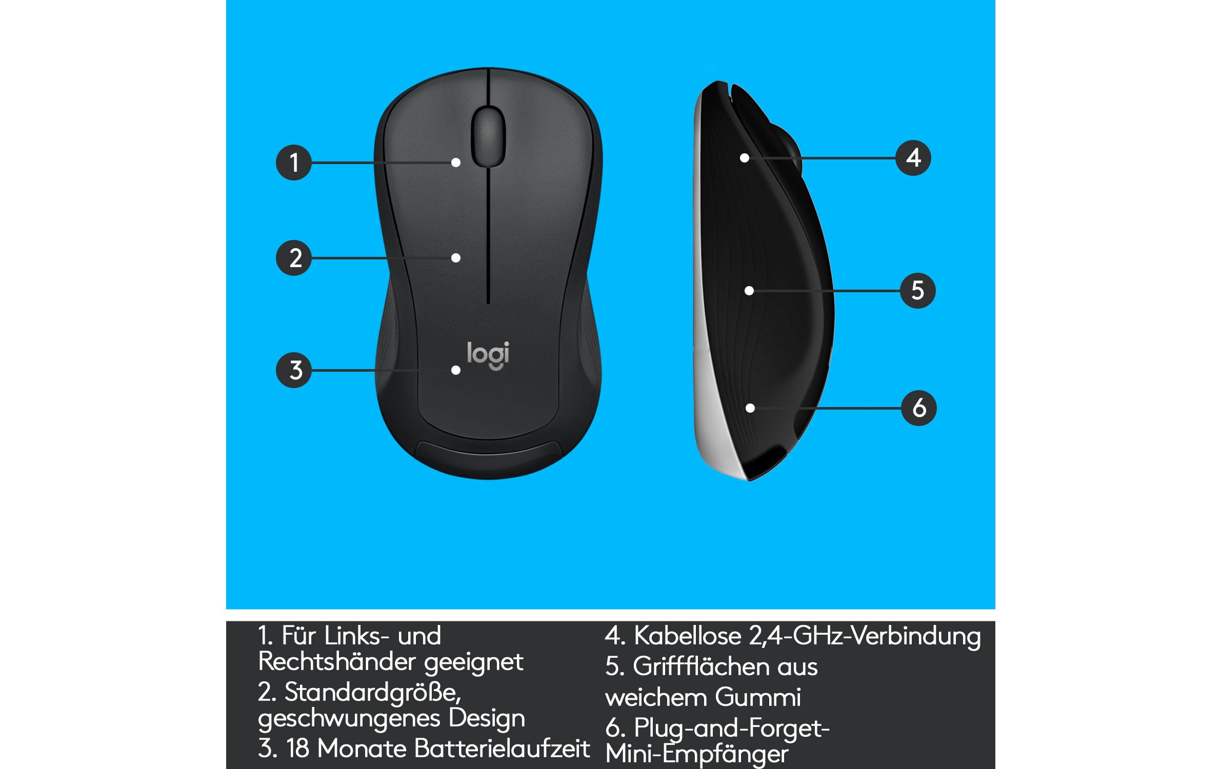 Logitech Tastatur-Maus-Set MK540 Advanced US-Layout, für Windows