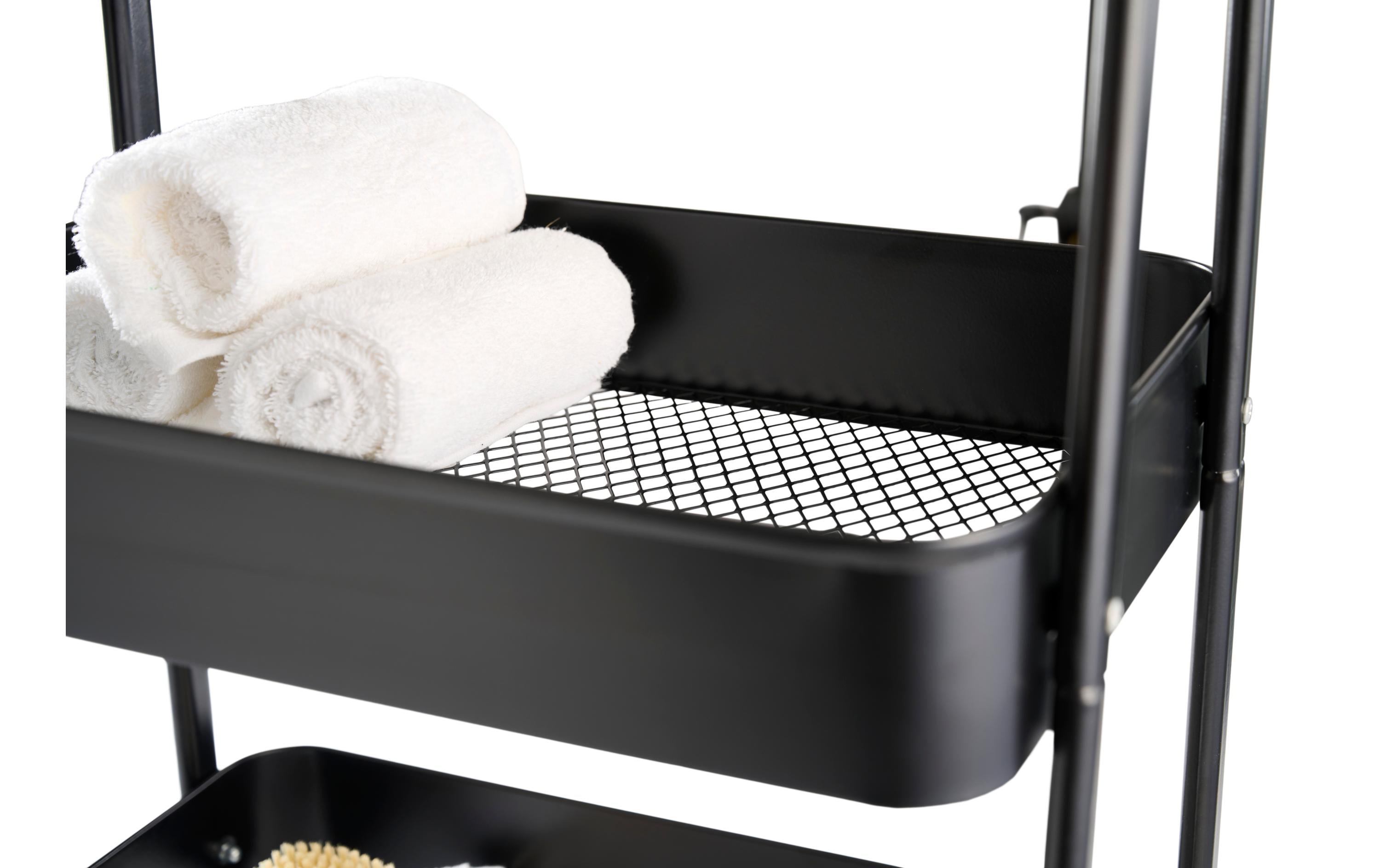 Schou Servierwagen mit 3 Etagen Schwarz