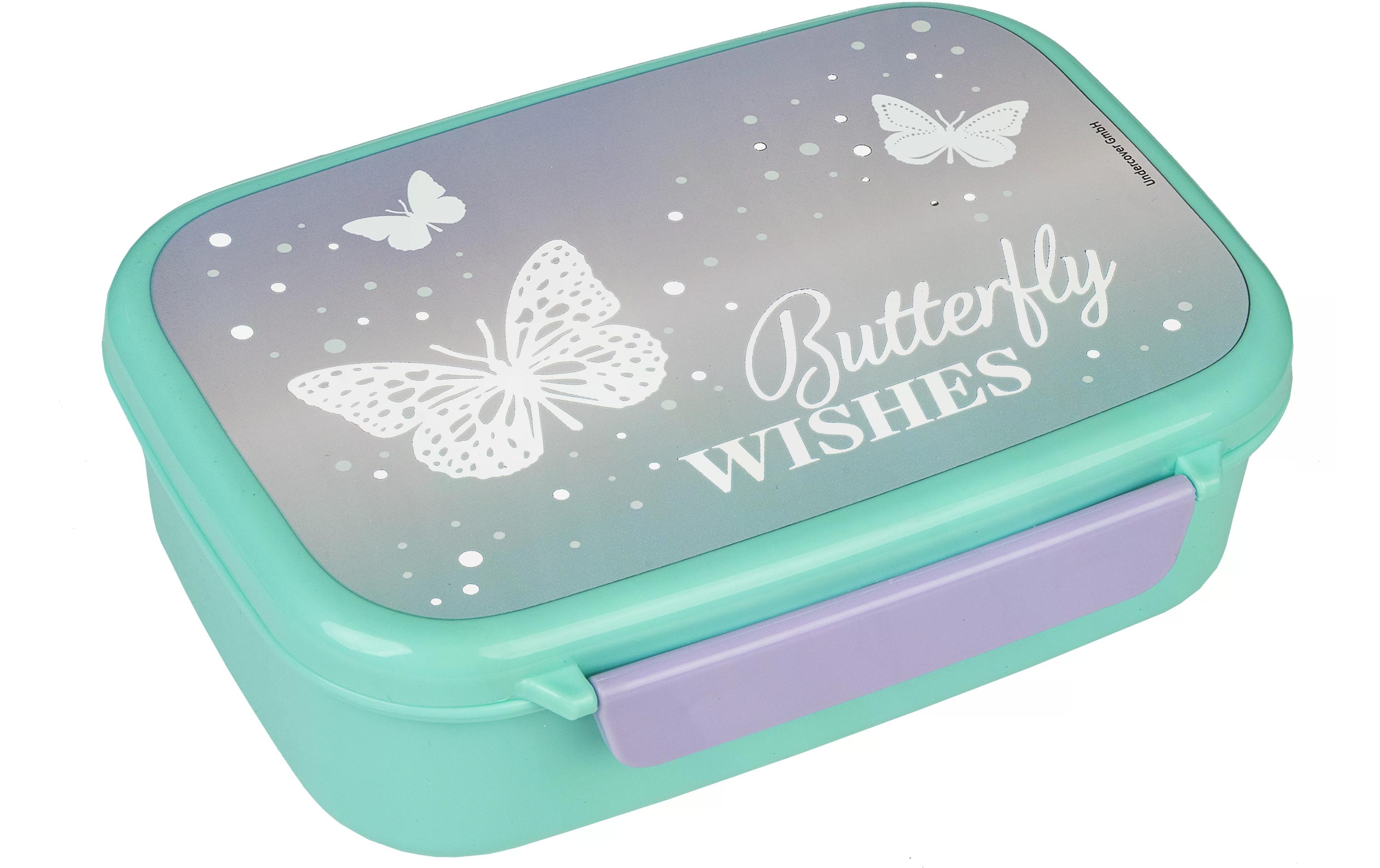 Scooli Lunchbox Schmetterling Violett/Türkis