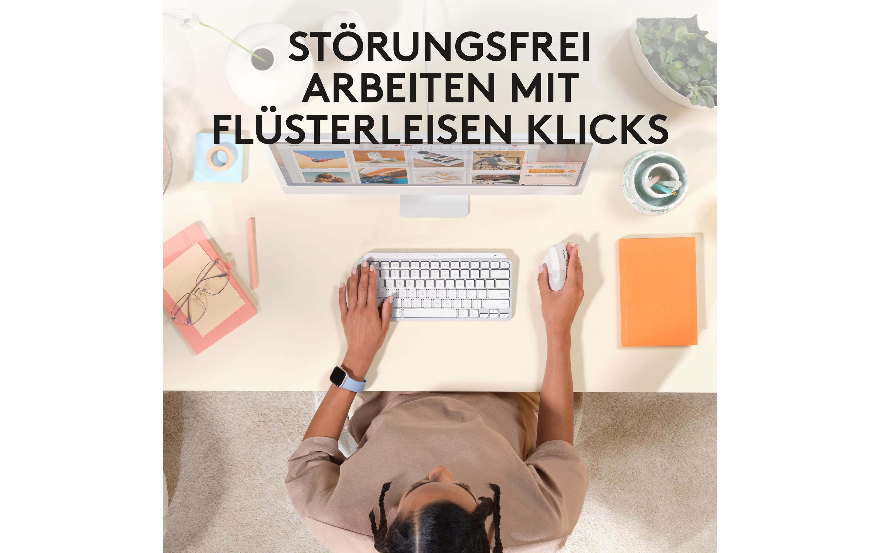 Logitech Ergonomische Maus Lift for Mac off-white Logitech Ergonomische Maus Lift for Mac off-white