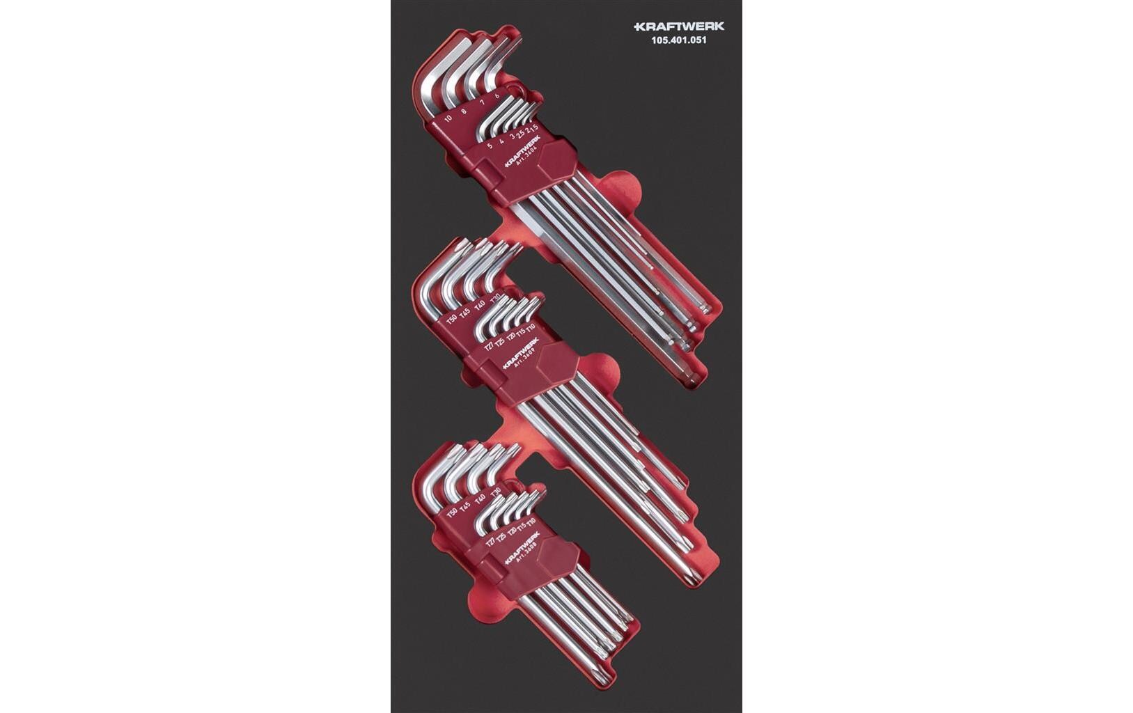 Kraftwerk Winkelstifschlüssel-Set Pro Line EVA3 28-teilig Kraftwerk Winkelstifschlüssel-Set Pro Line EVA3 28-teilig