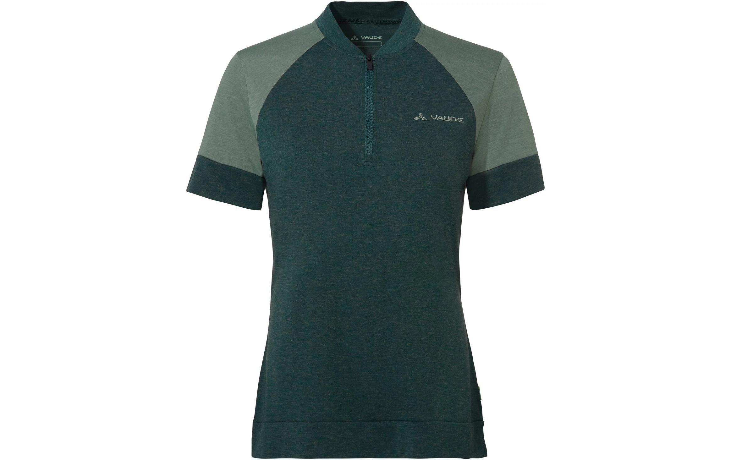 VAUDE Damen T-Shirt Wo Altissimo Q-Zip deep pond Grün, Grösse 36