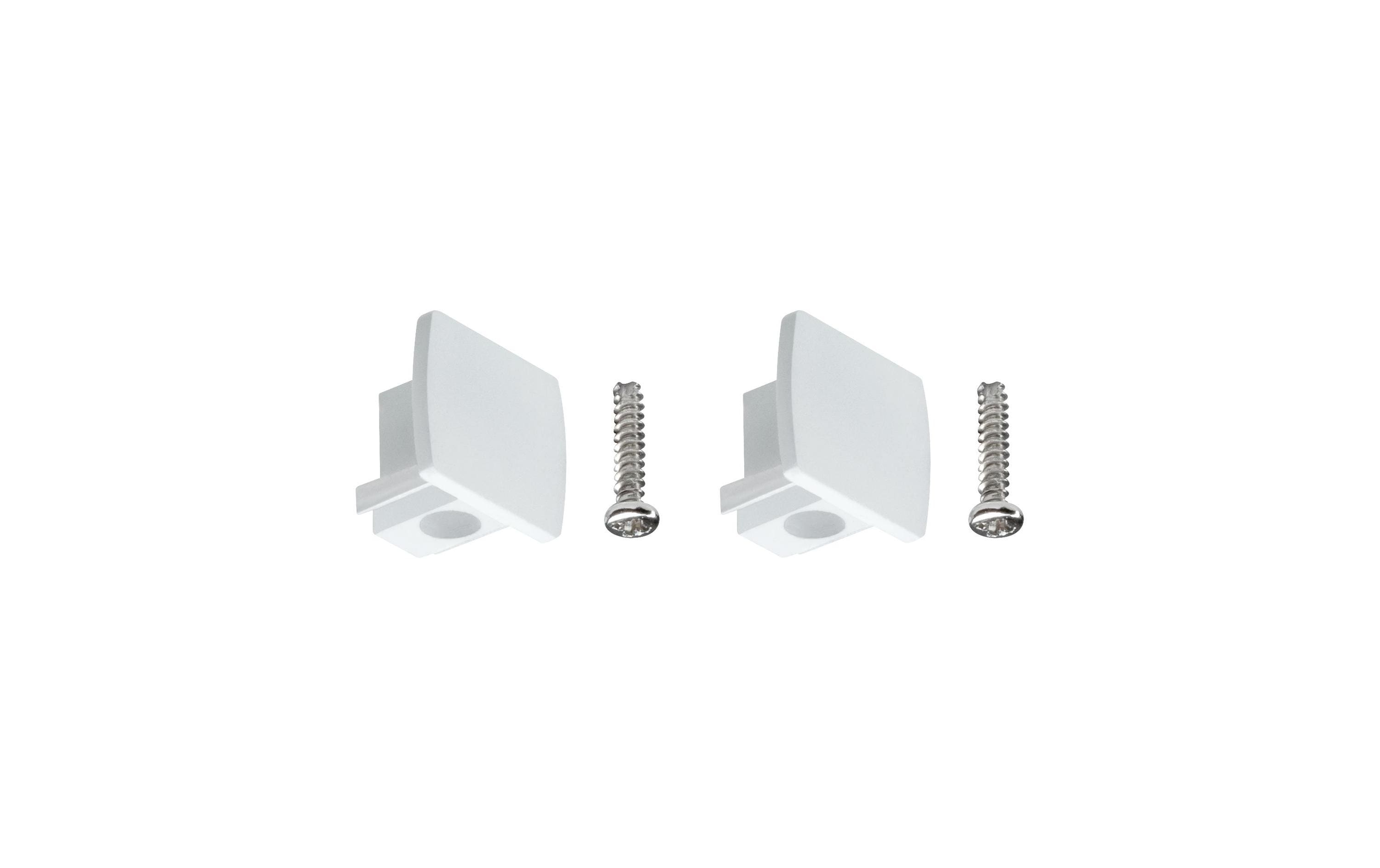 Paulmann Endkappe URail Universal, Weiss, 2er Paulmann Endkappe URail Universal, Weiss, 2er