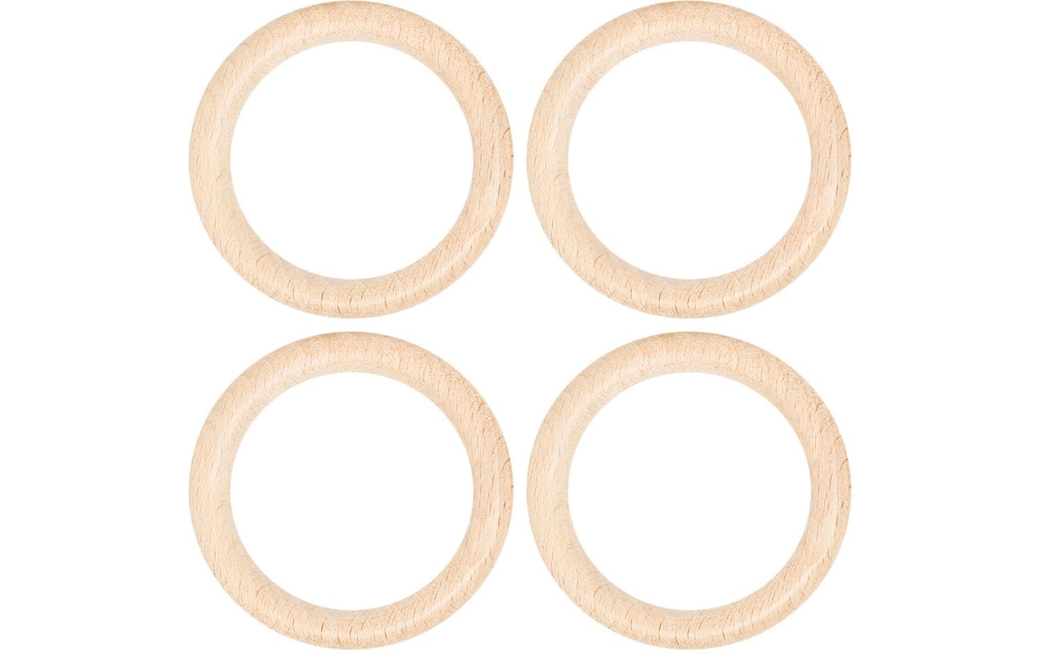 lalana Holzring Hölzerner Ring 6.5 cm, 4 Stück