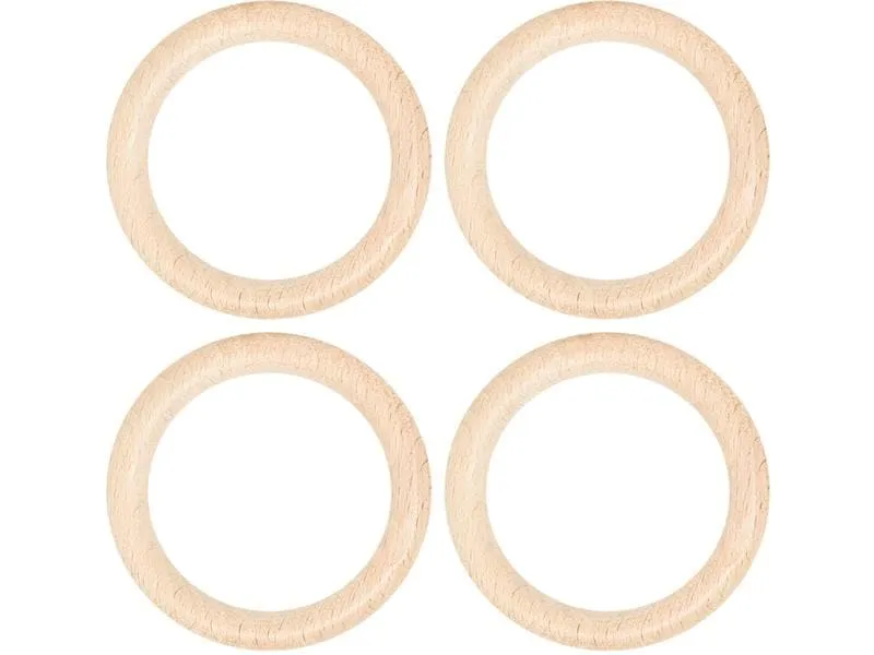 lalana Holzring Hölzerner Ring 6.5 cm, 4 Stück lalana Holzring Hölzerner Ring 6.5 cm, 4 Stück