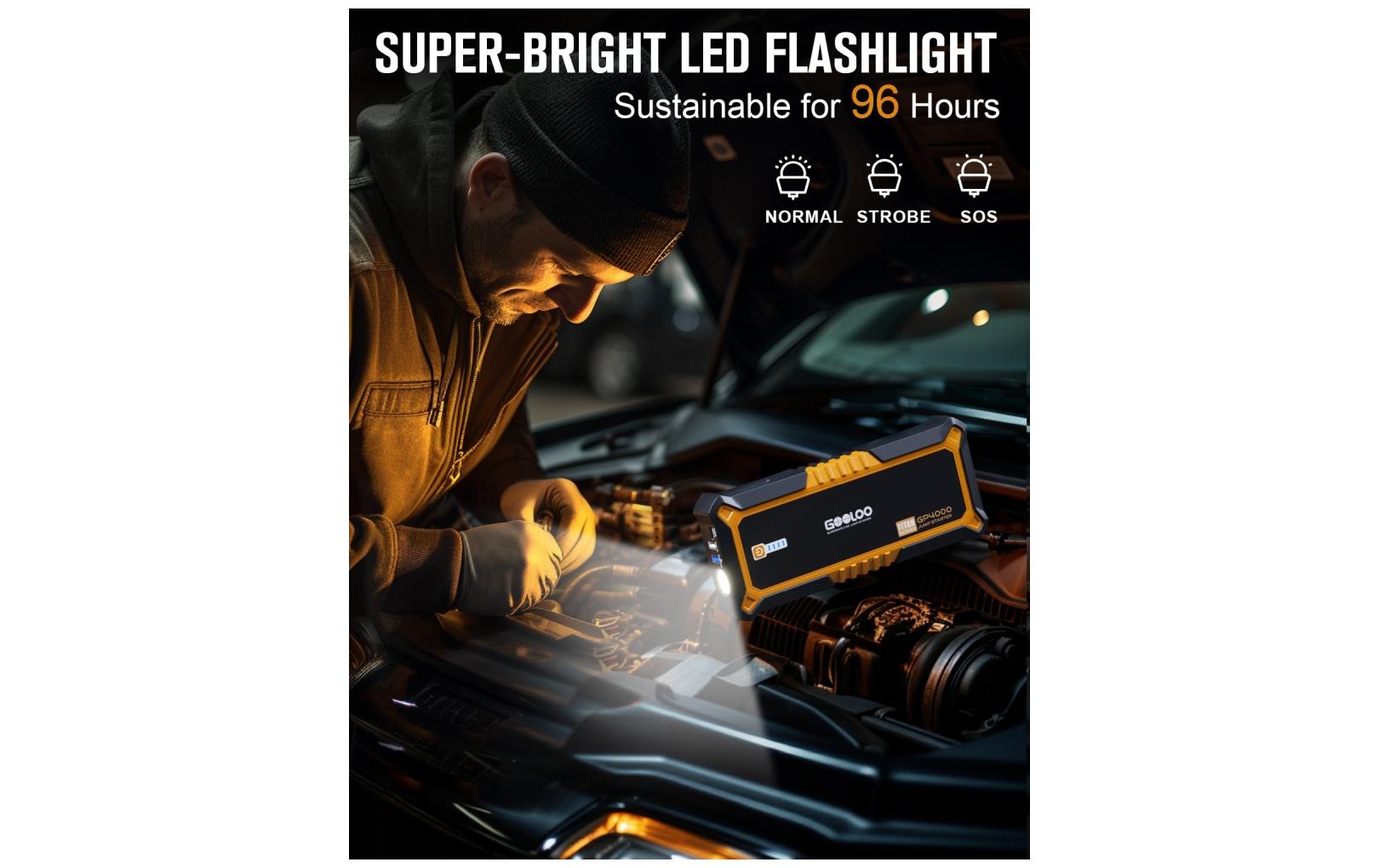 Gooloo Starterbatterie GP4000 12 V, 4000A