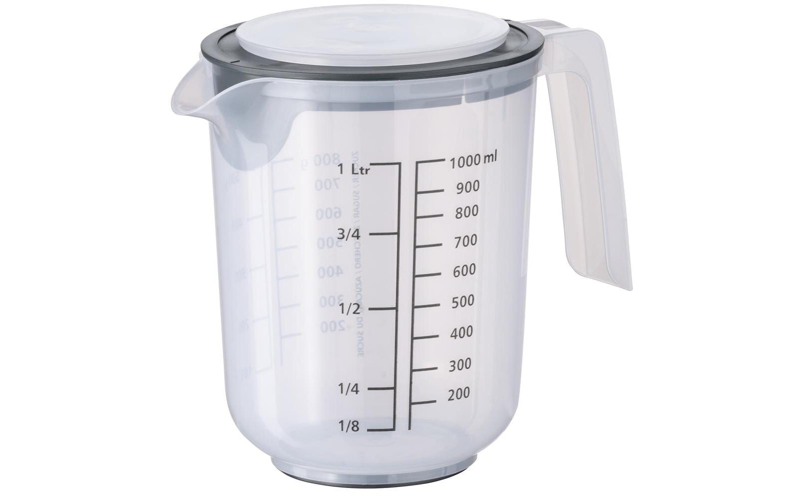 APS Rührbecher mit Deckel MIXUP 1 l, Transparent