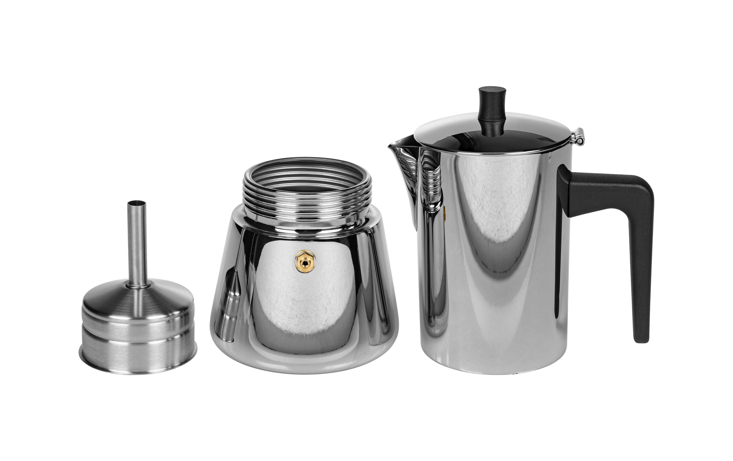 FURBER Espressokocher Chicchi 6 Tassen, Silber