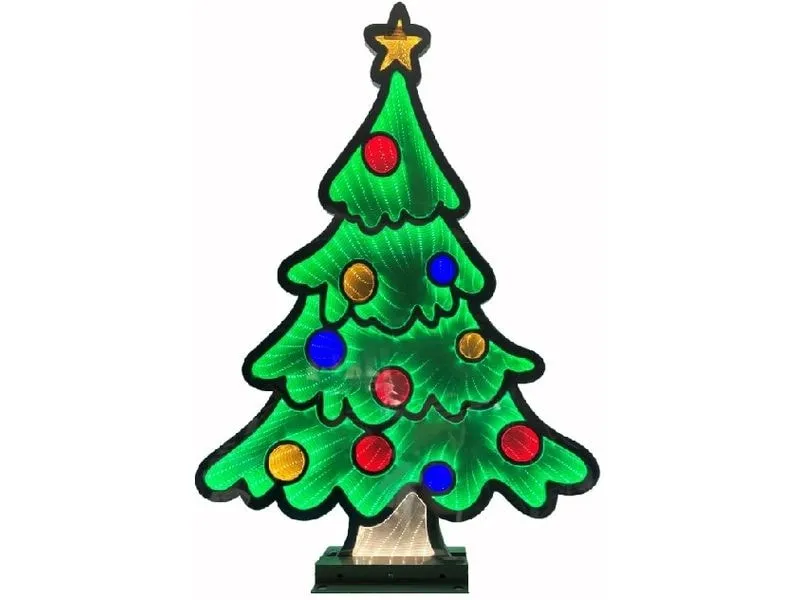 Dameco LED Figur Baum Infinity Effekt, 5 cm x 44.5 cm x 64.5 cm