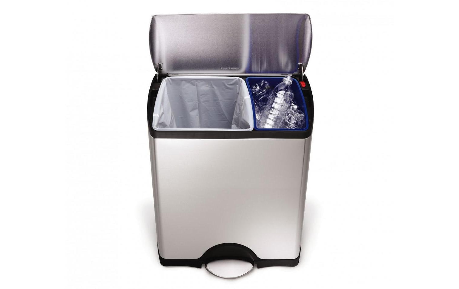 Simplehuman Recyclingbehälter CW1830 46 Liter, Silber