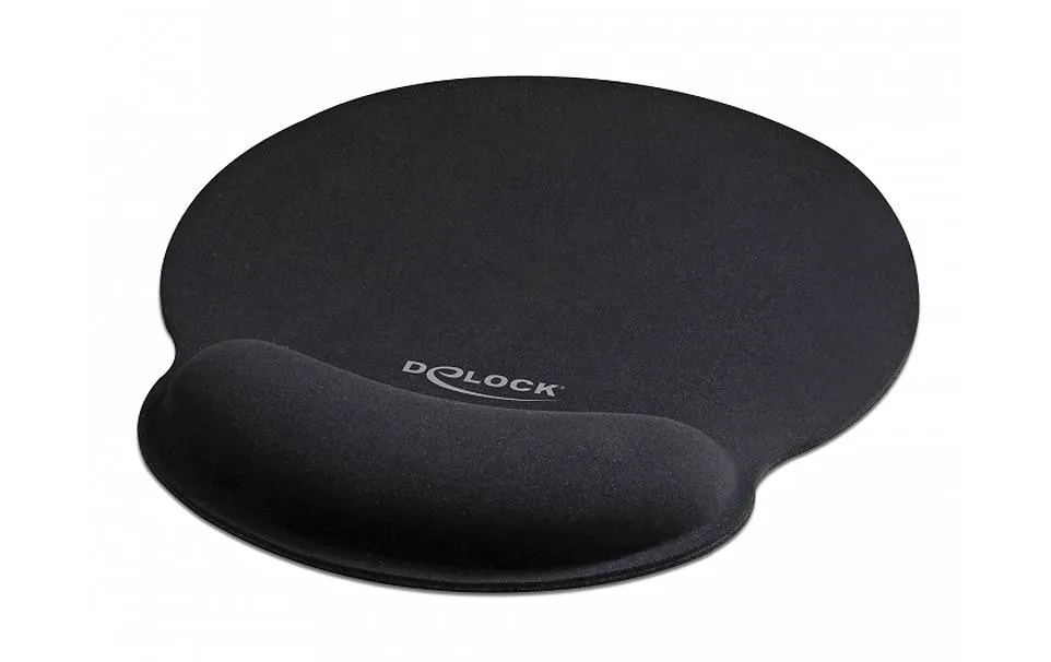 Delock Ergonomische Mausmatte mit Handballenauflage Schwarz Delock Ergonomische Mausmatte mit Handballenauflage Schwarz