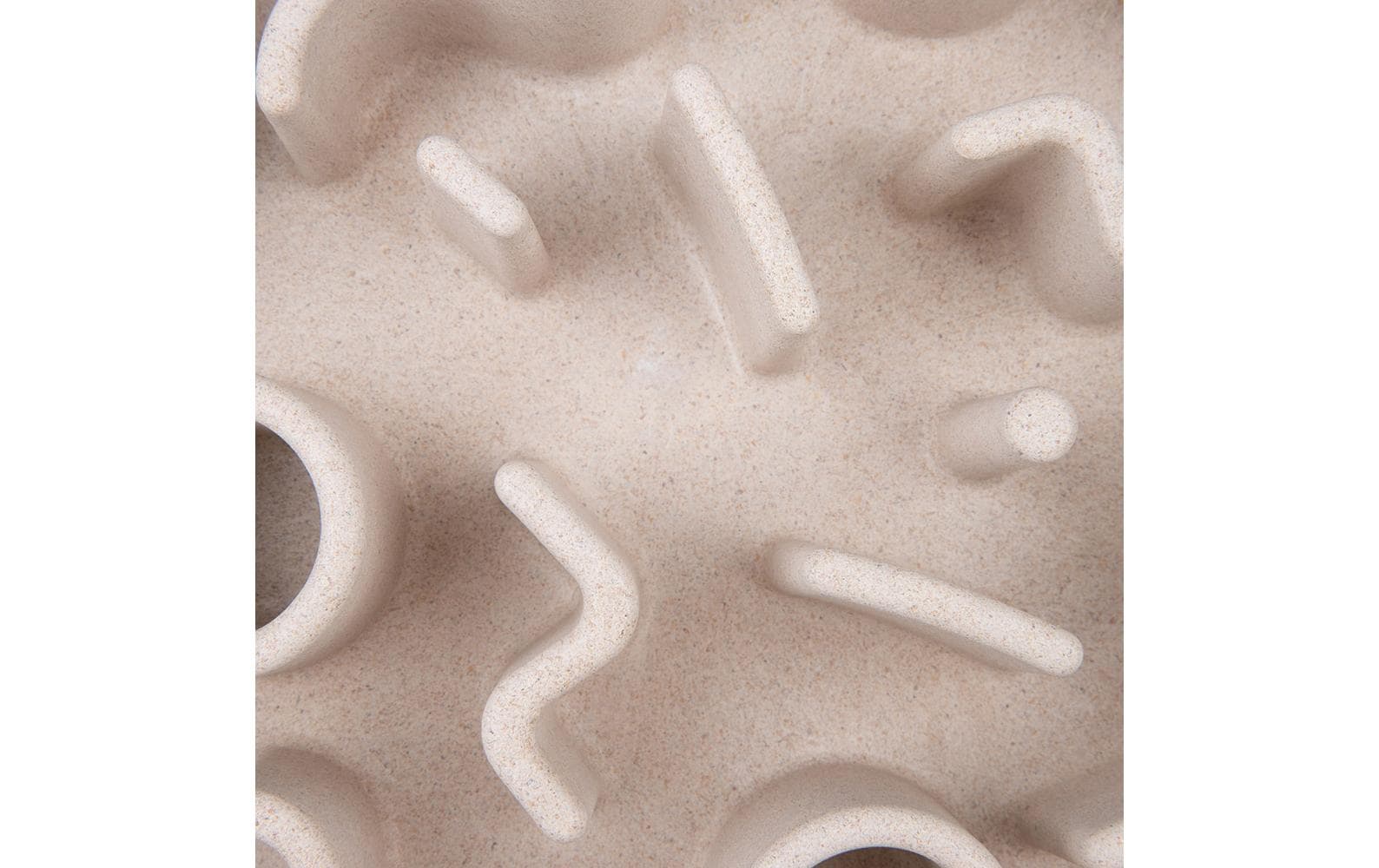 District 70 Bambusnapf Bamboo Dog Slow Feeder Ø 28 cm, Creme-Weiss