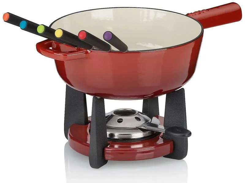 Kela Käsefondue-Set Calido 11 Teile, Rot Kela Käsefondue-Set Calido 11 Teile, Rot