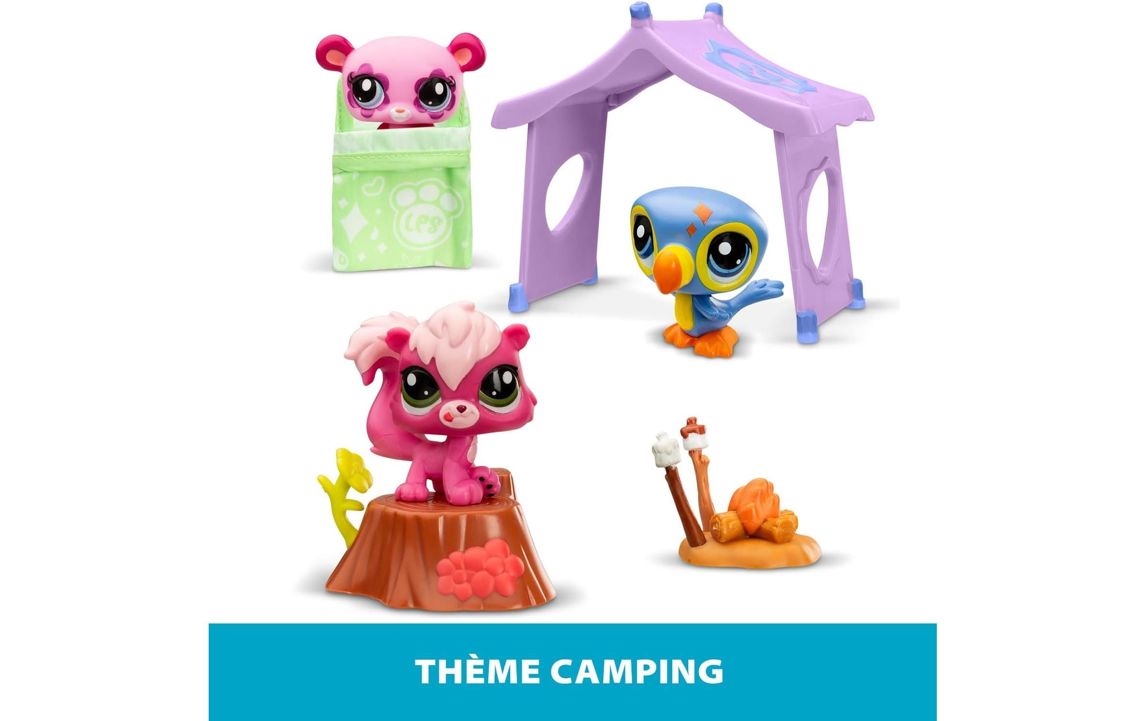 BANDAI Littlest Pet Shop Set 3 Pets Camping