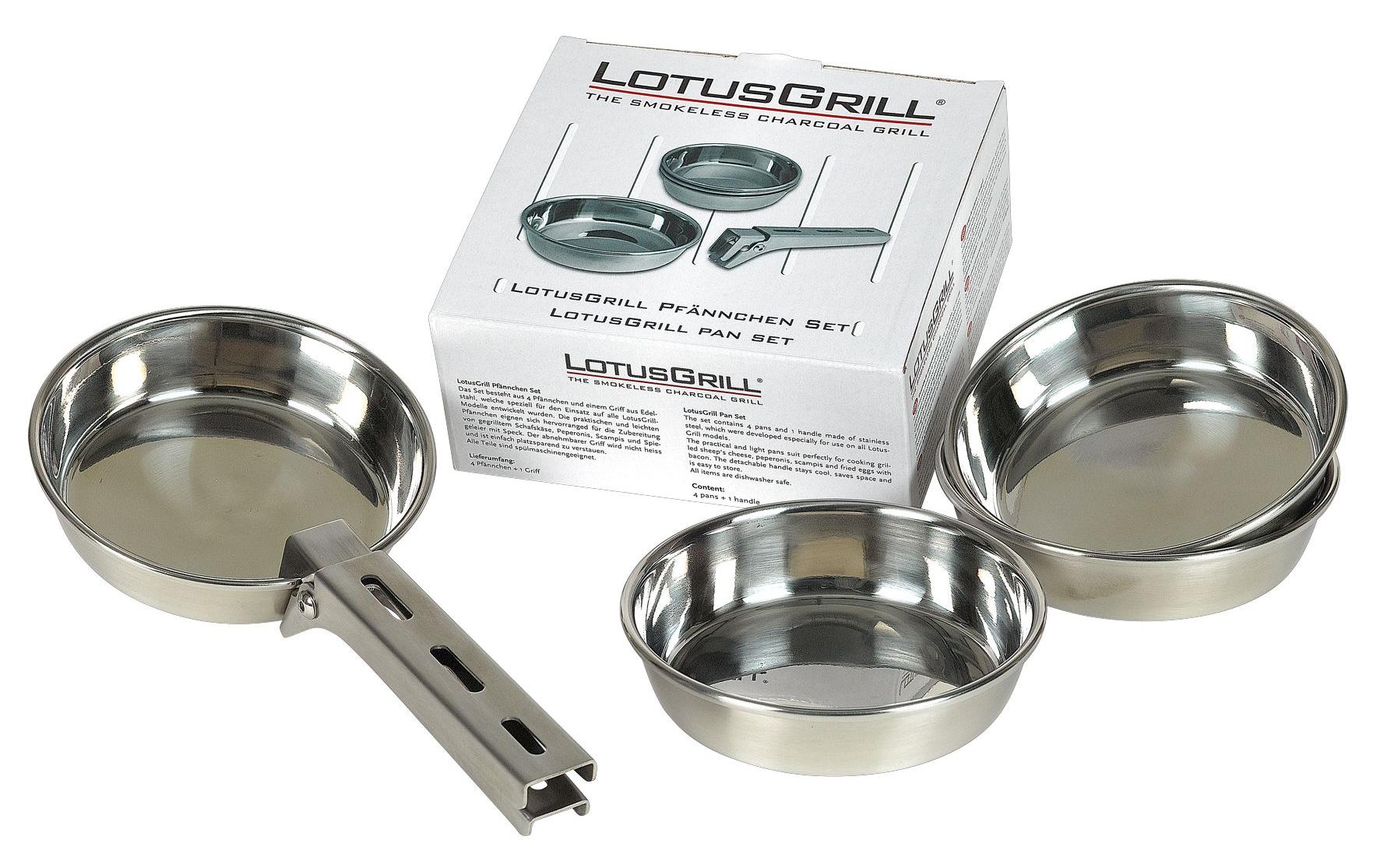 LotusGrill Pfännchen-Set, Inox, 4-teilig LotusGrill Pfännchen-Set, Inox, 4-teilig