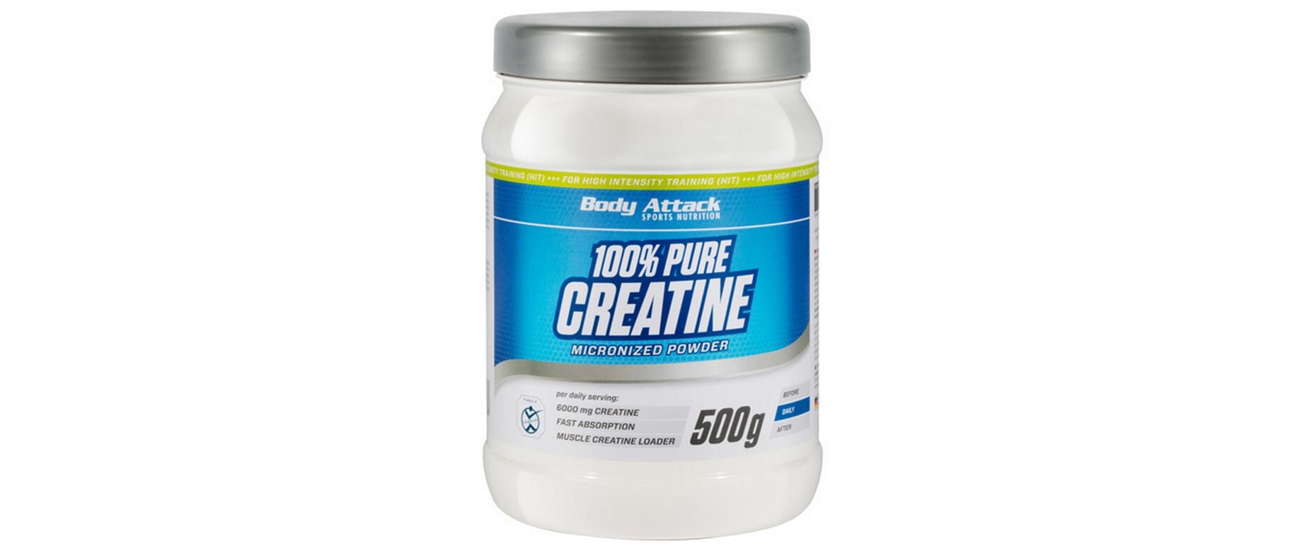Body Attack Pulver 100% Pure Creatine Neutral 500 g