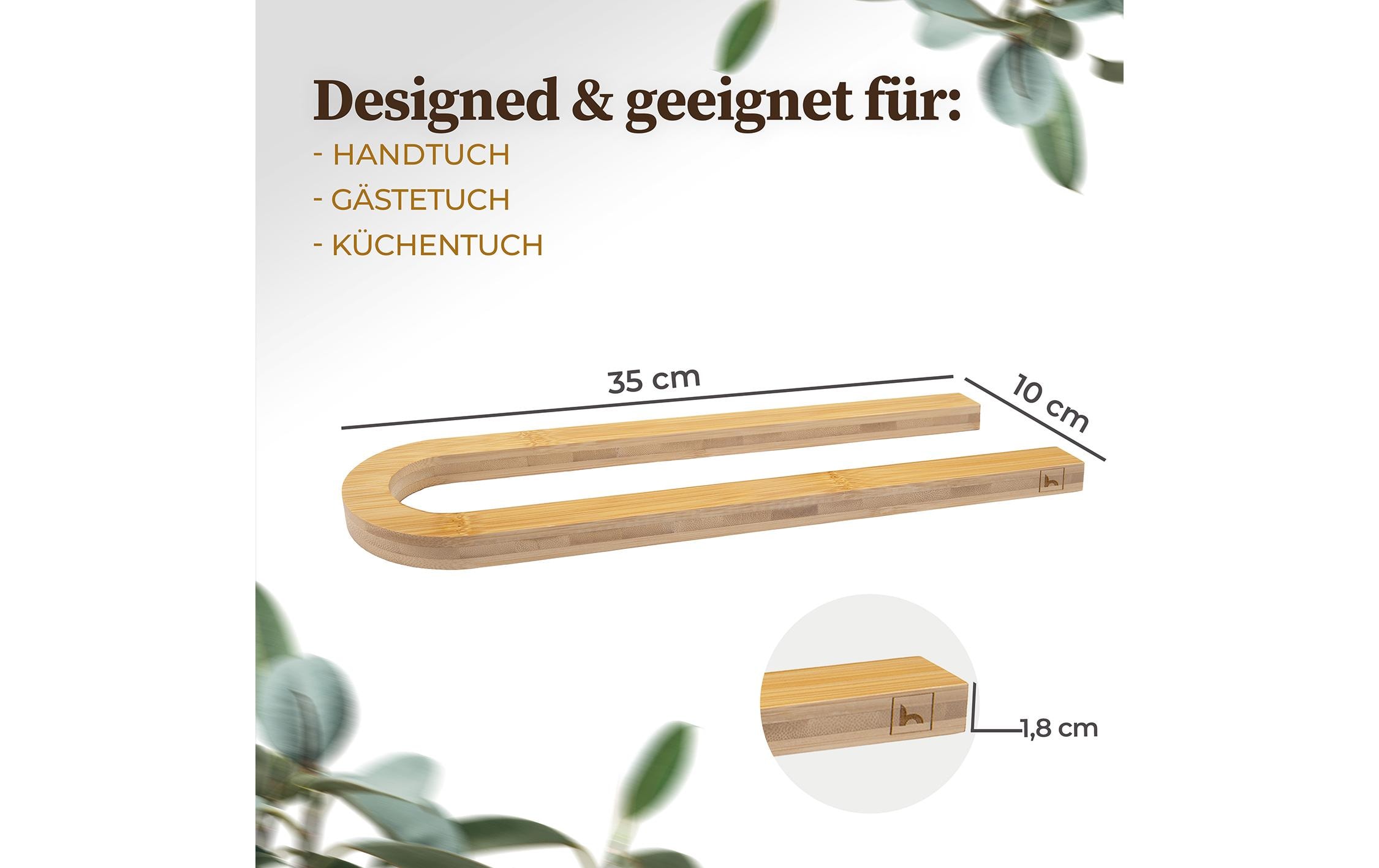 Hennez Handtuchhalter Alfred 35 x 10 cm, Natural