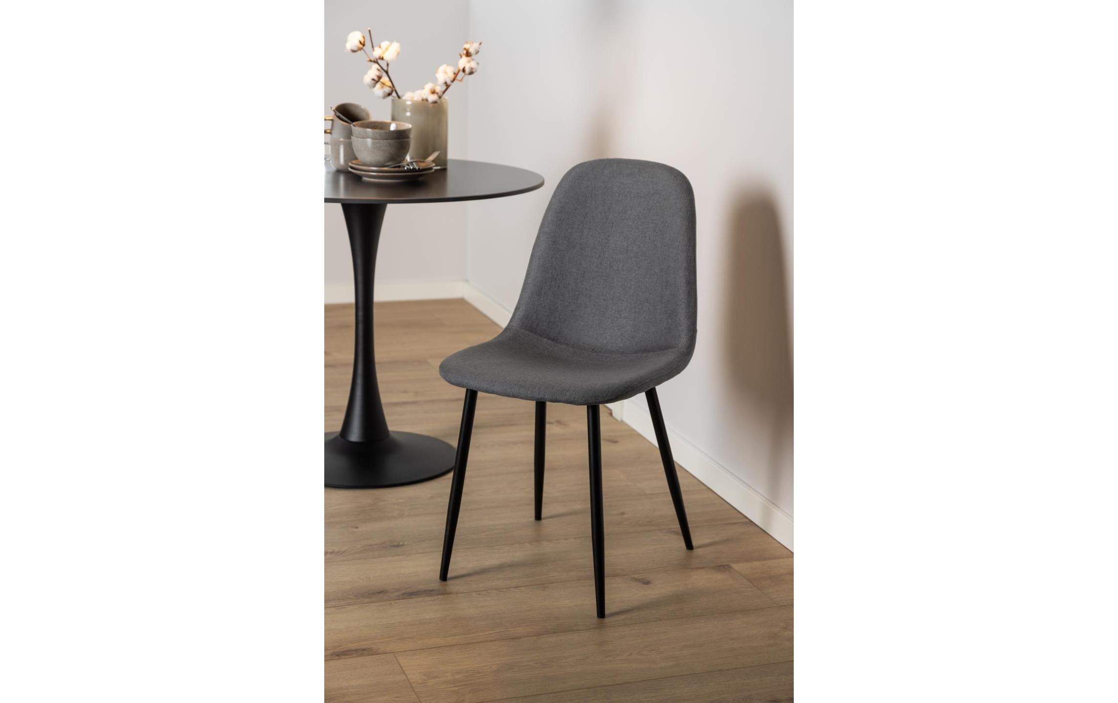 AC Design Stuhl Celia 4 Stück, Dunkelgrau