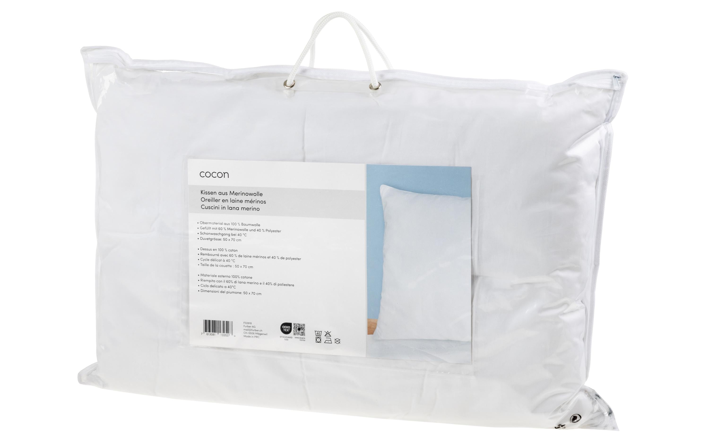 COCON Kopfkissen Merinowolle 50 x 70 cm