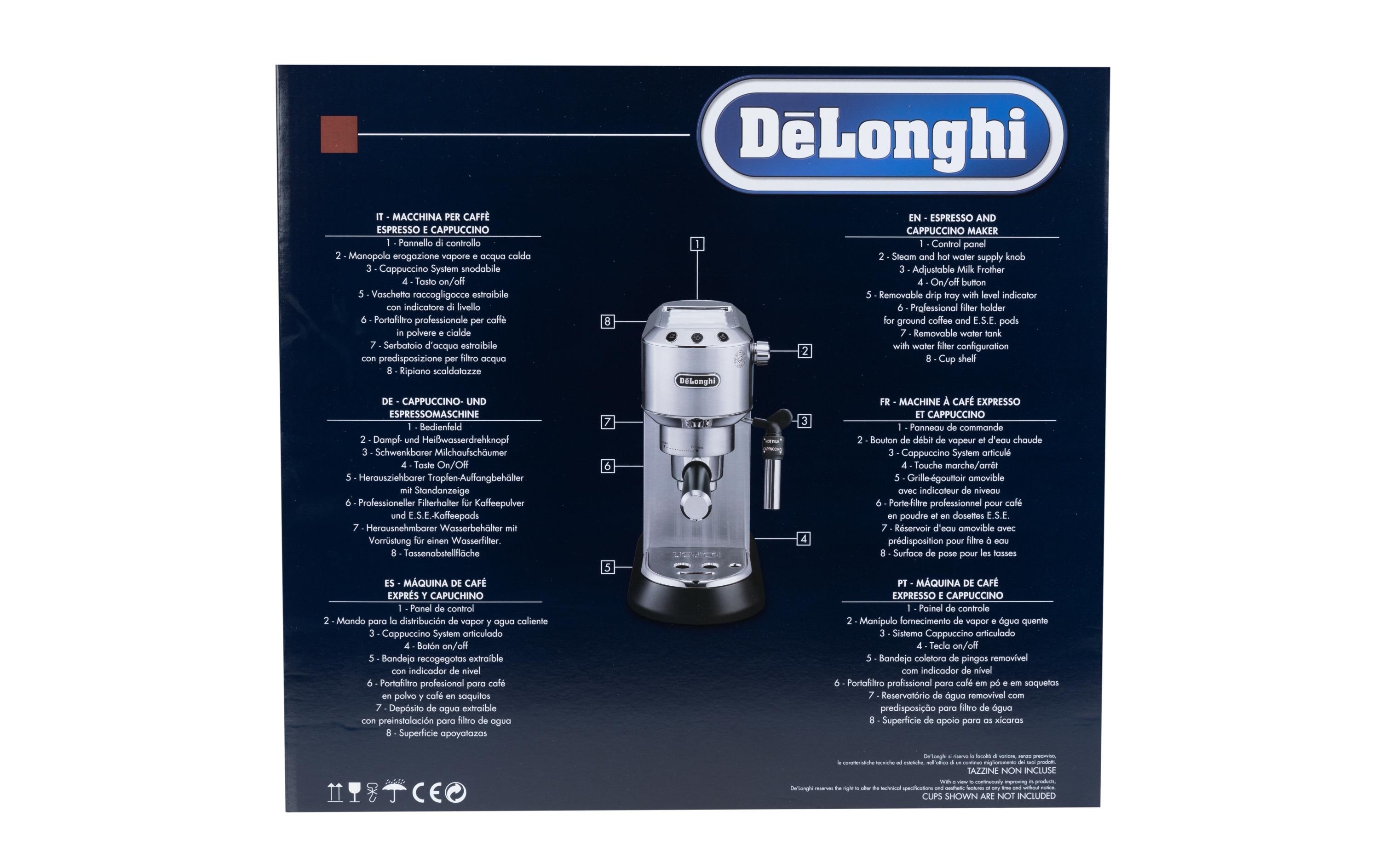 De'Longhi Siebträgermaschine Dedica EC 685.W Weiss