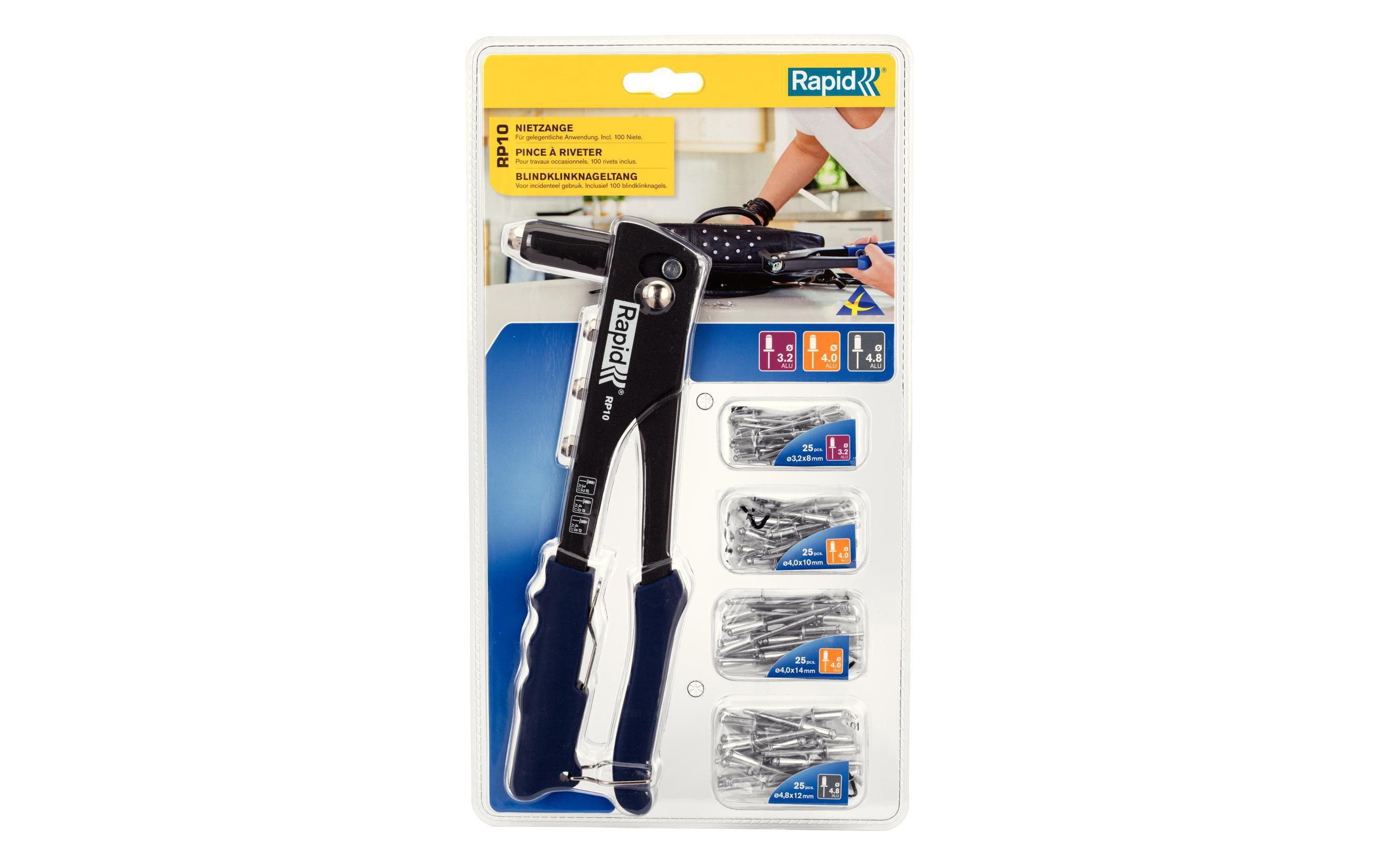 Rapid Blindnietzange RP10 inkl. 100 Nieten