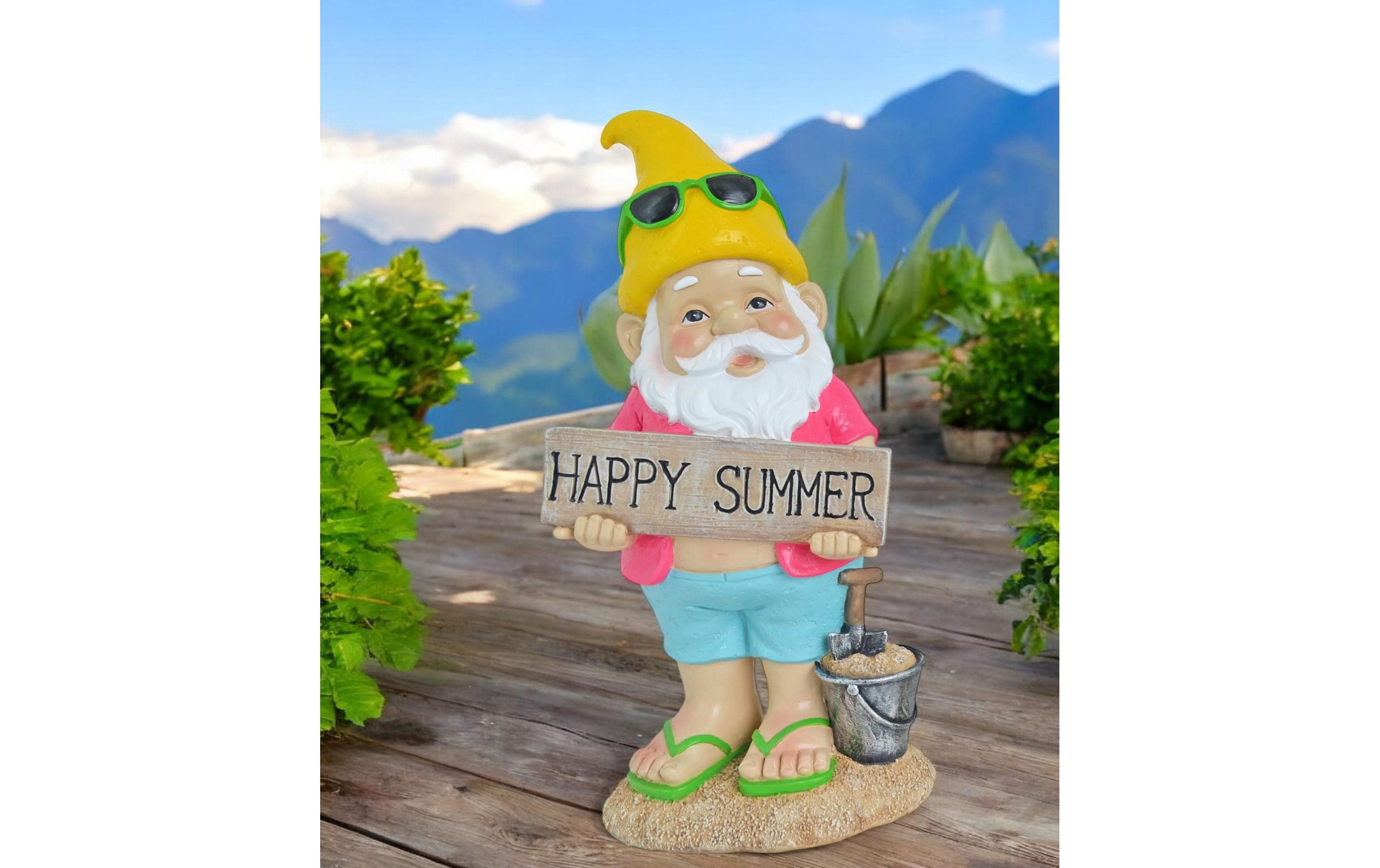 Dameco Dekofigur Gartenzwerg Beach Summer