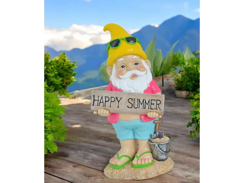 Dameco Dekofigur Gartenzwerg Beach Summer