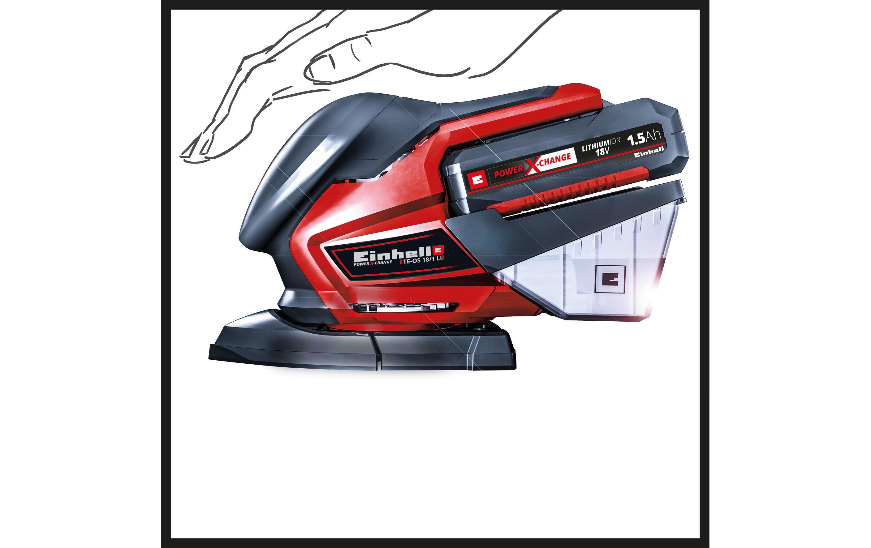 Einhell Akku-Multischleifer TE-OS 18/150 Li Solo