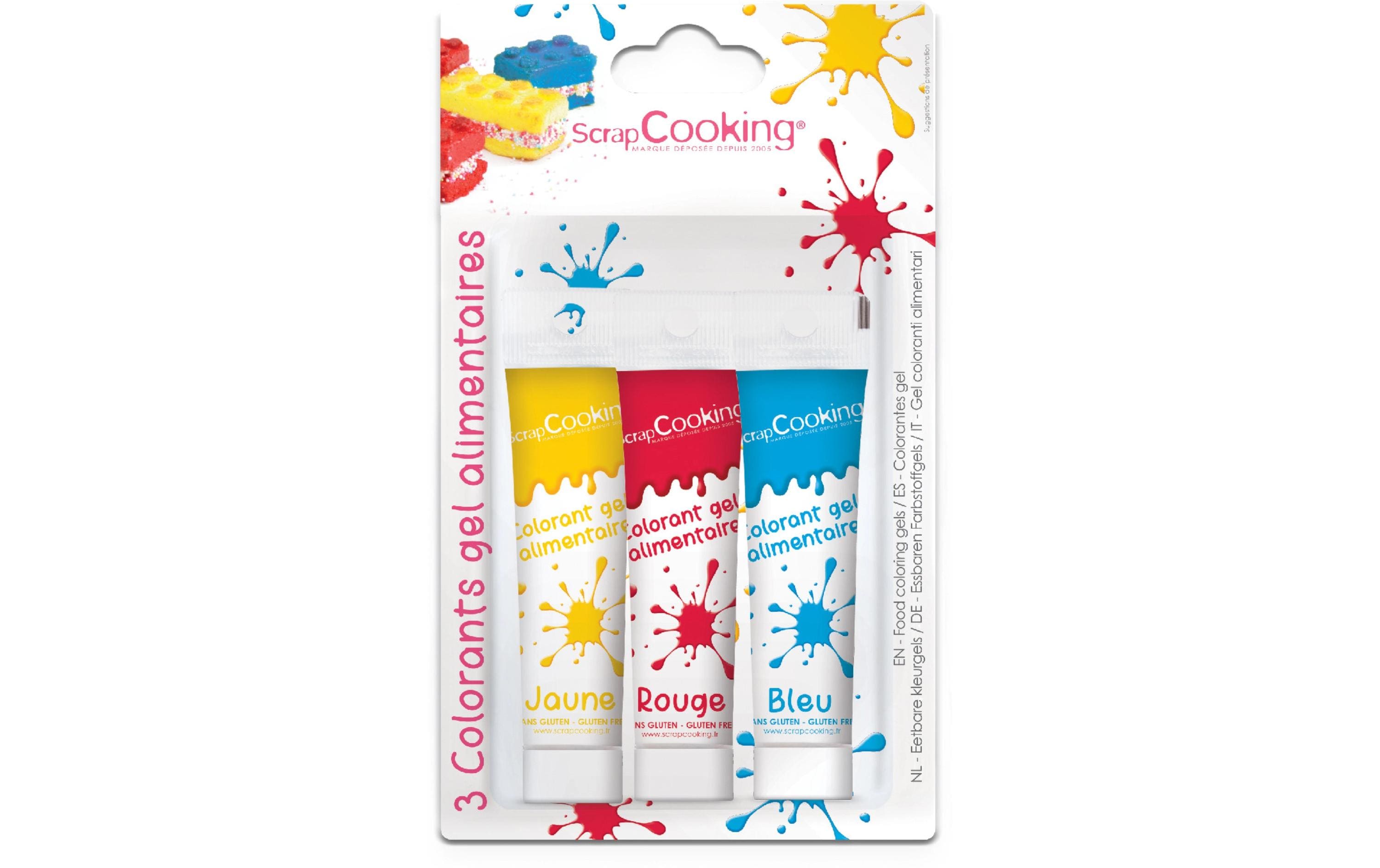 ScrapCooking Lebensmittelfarben-Gel Blau/Gelb/Rot, 3x 20 g ScrapCooking Lebensmittelfarben-Gel Blau/Gelb/Rot, 3x 20 g