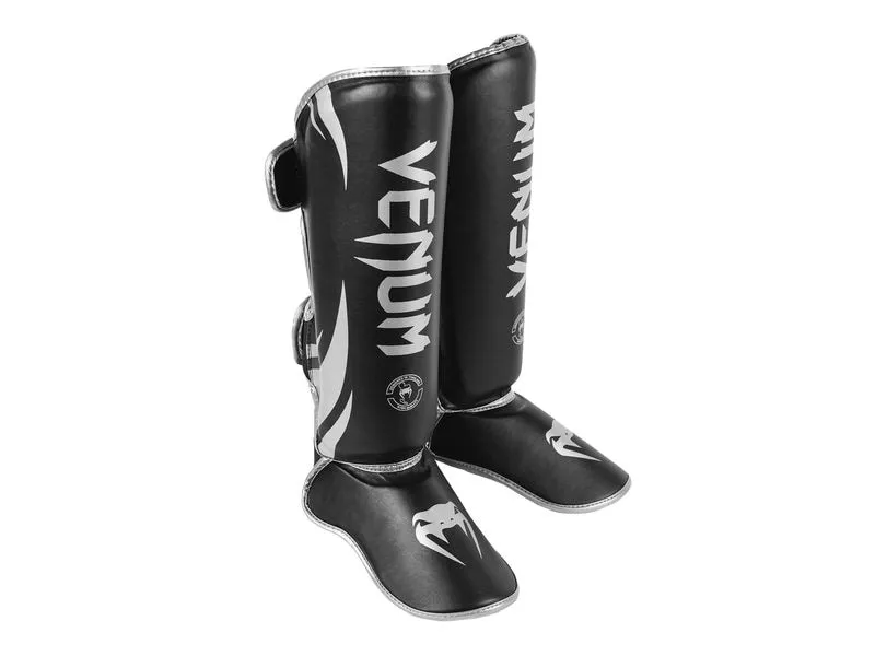 Venum Challenger Standup Shin Guards Schwarz/Silber, L