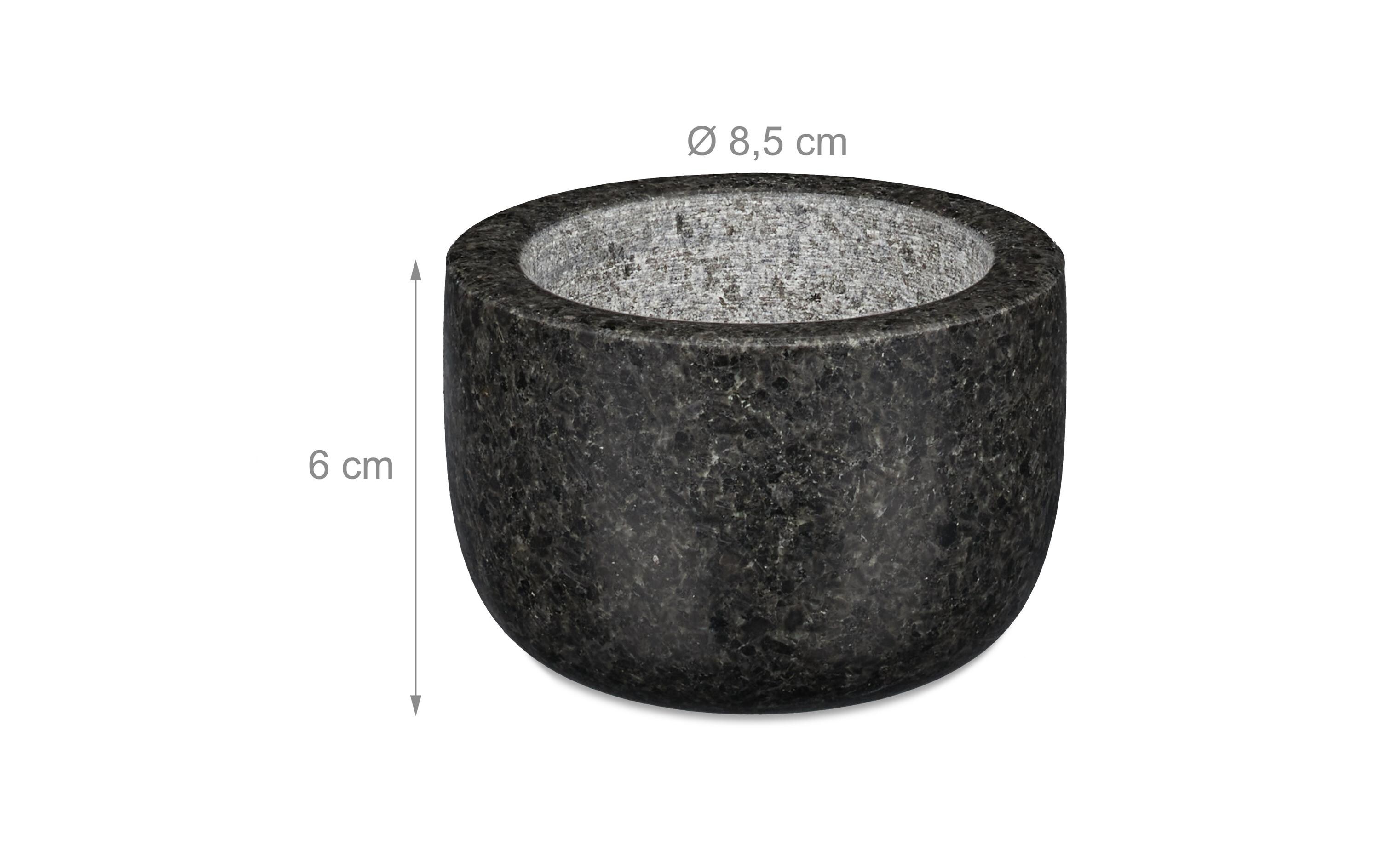 relaxdays Mörser 8.5 cm, Granit