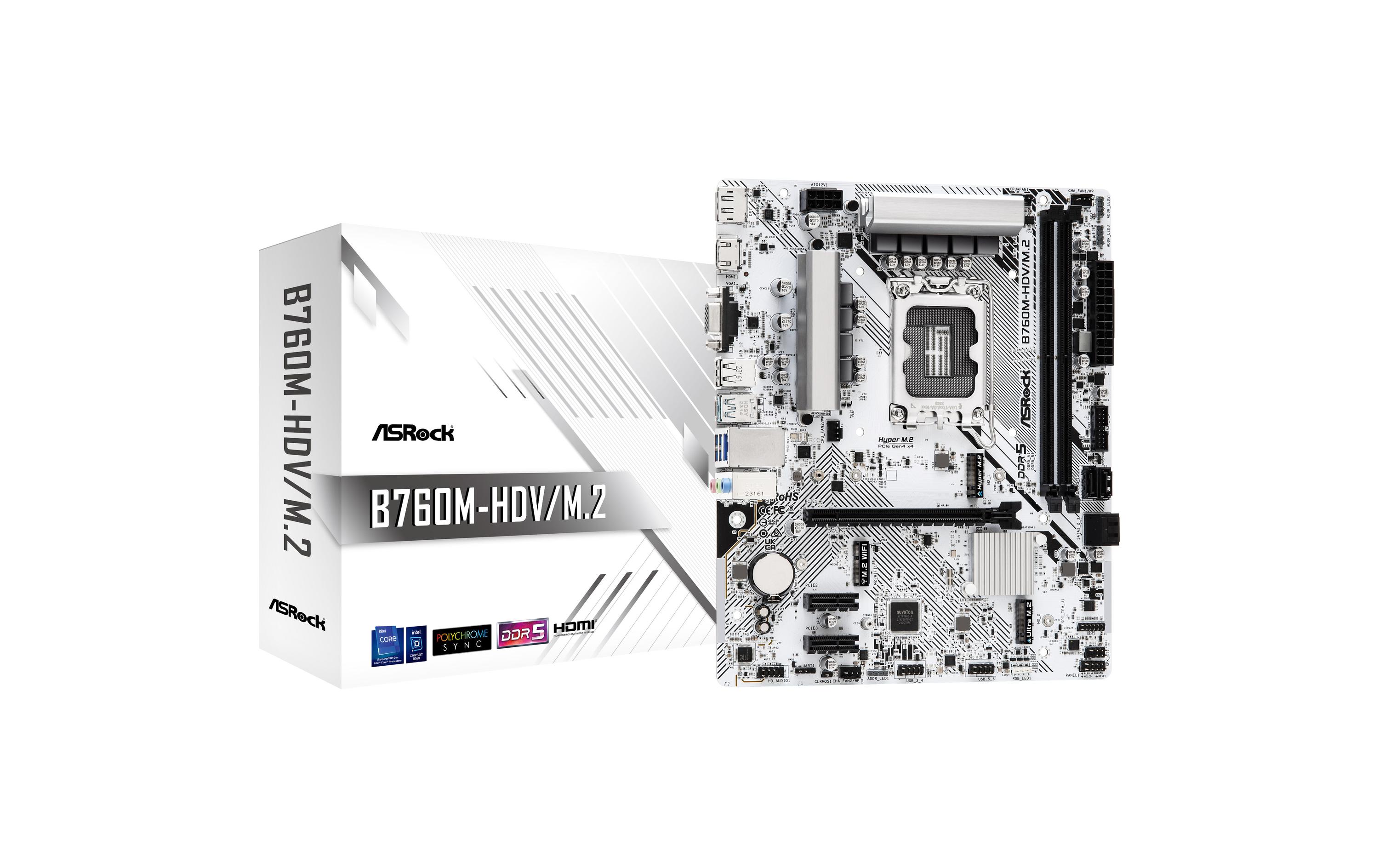 ASRock Mainboard B760M-HDV/M.2 ASRock Mainboard B760M-HDV/M.2