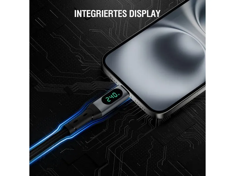 4smarts USB4-Kabel DigitCord Enterprise 240W USB C - USB C 1.5 m 4smarts USB4-Kabel DigitCord Enterprise 240W USB C - USB C 1.5 m