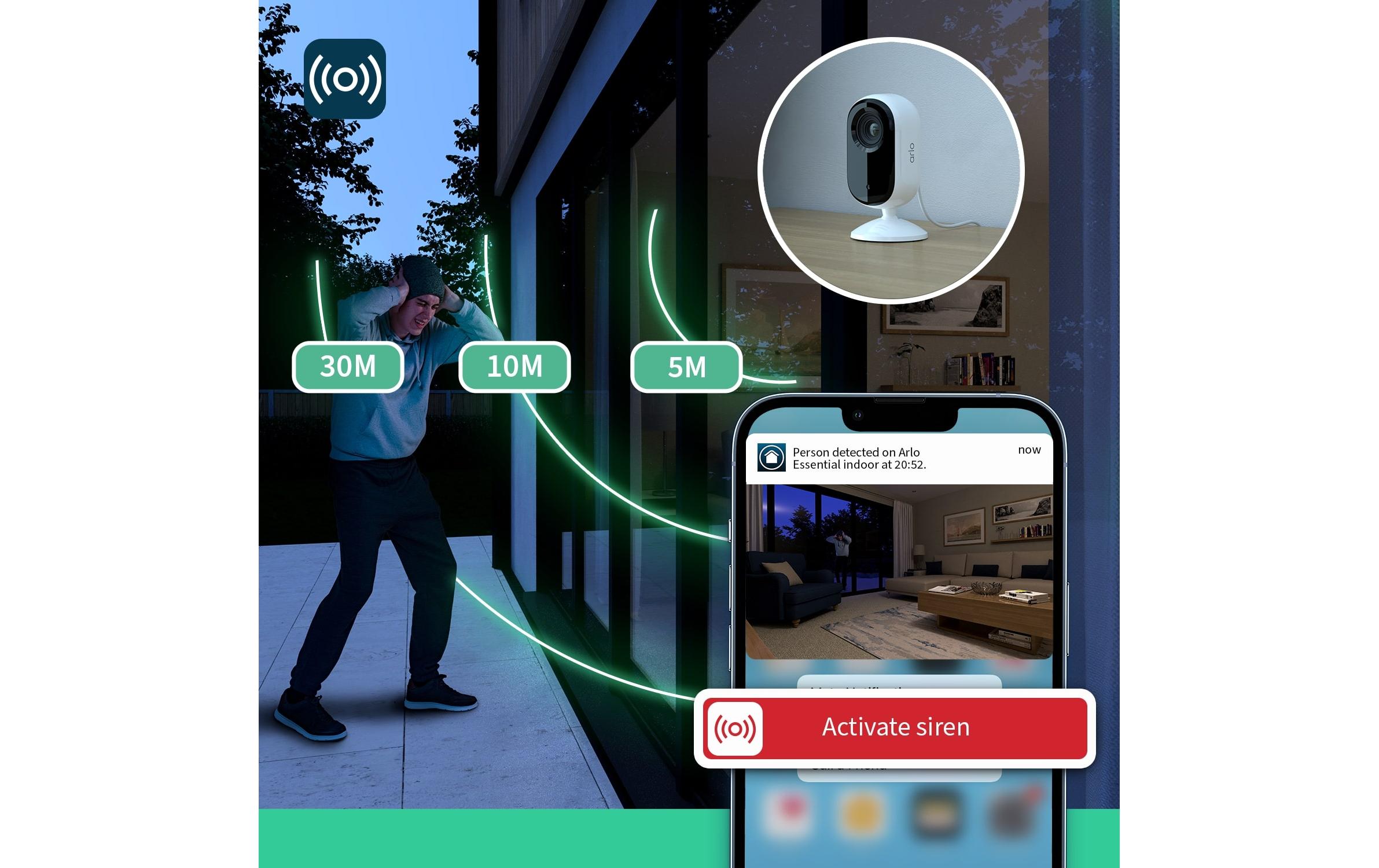 Arlo Essential 2K Indoor VMC3260 Weiss, 2er Set