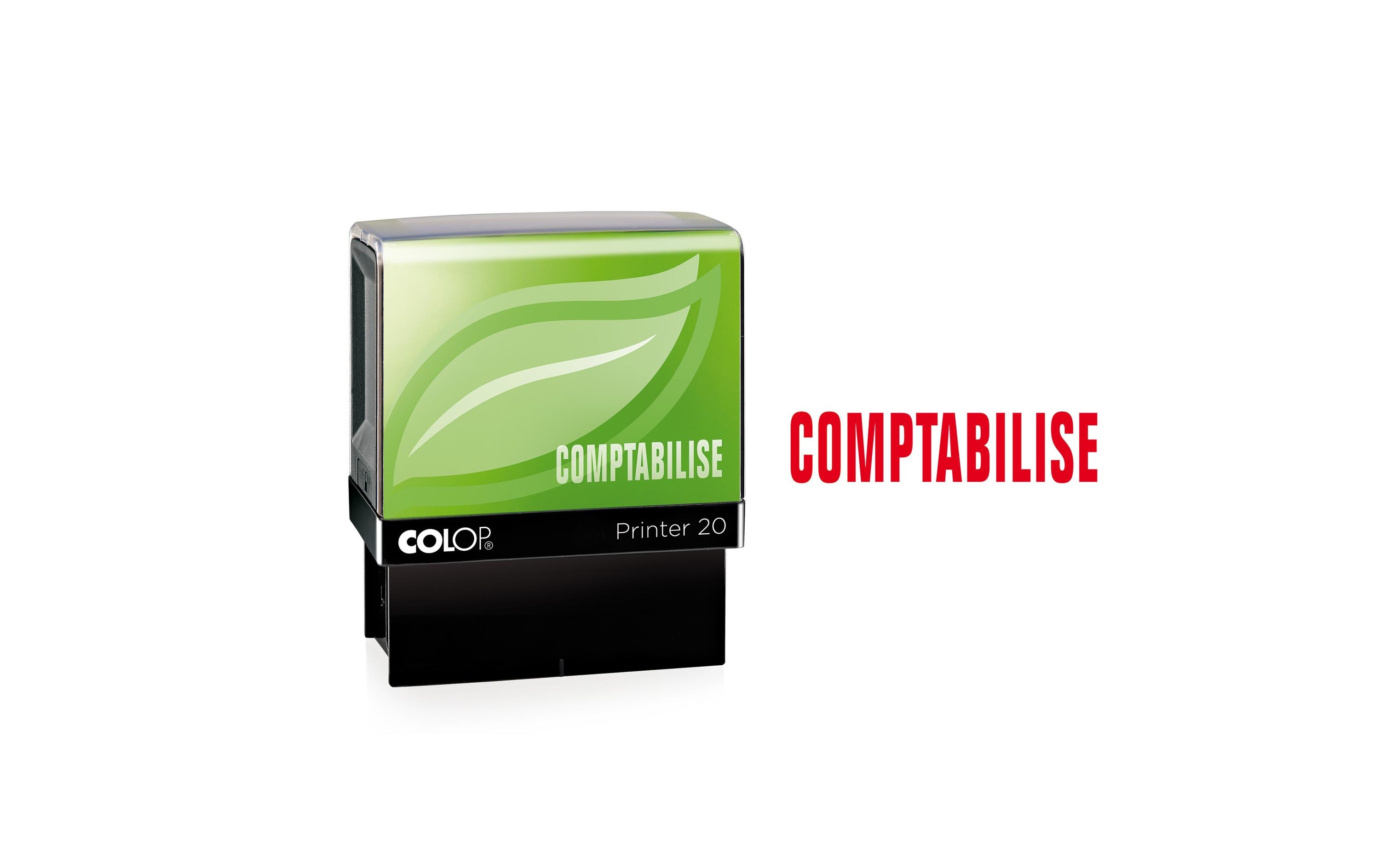 Colop Wort- und Datumsstempel Green Line «COMPTABILISE», Rot