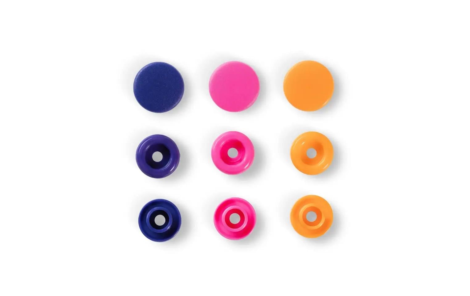 Prym Druckknöpfe Color Snaps Mehrfarbig, 12.4 mm, 30 Stück