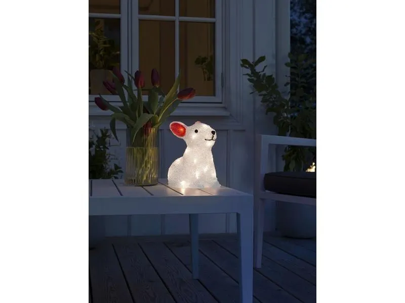 Konstsmide LED-Figur Acryl Kaninchen, 22 cm
