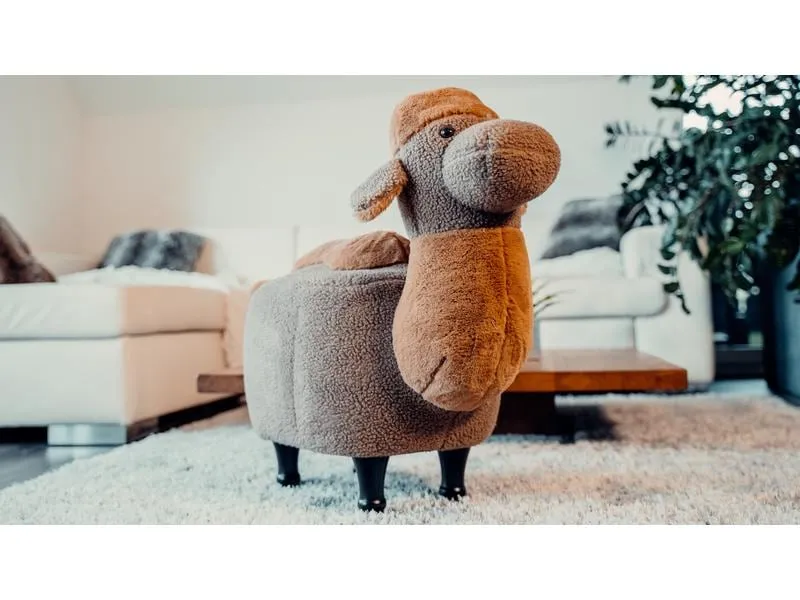 zoosy Kinderhocker Kamel Gustav Braun