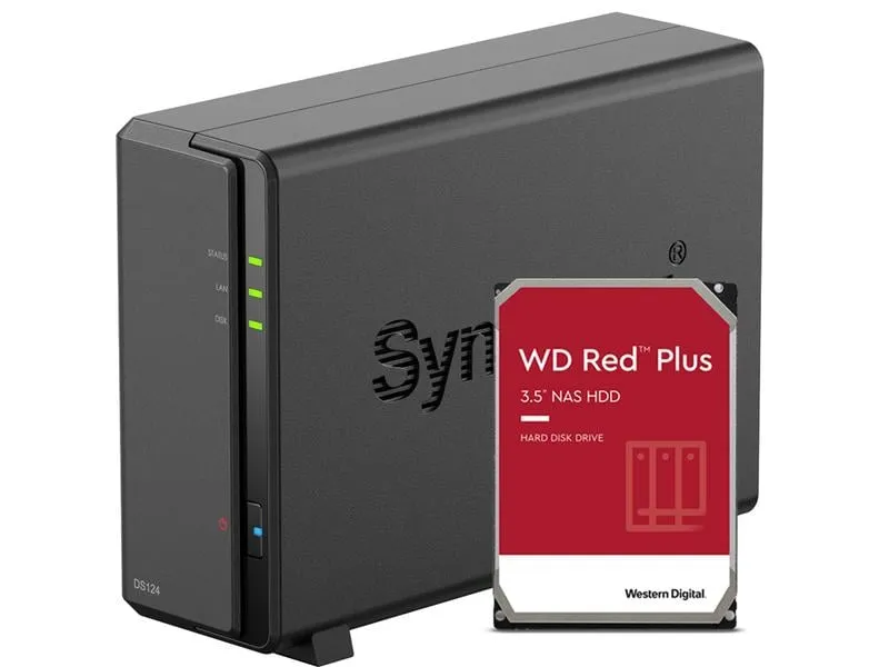 Synology NAS DiskStation DS124 1-bay WD Red Plus 2 TB Synology NAS DiskStation DS124 1-bay WD Red Plus 2 TB