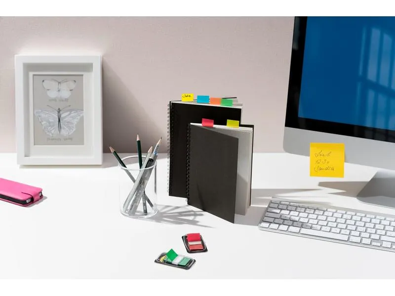 Post-it Notizzettel 3M, 25.4 x 43.2 mm, 10+2 Spender, mehrfarbig