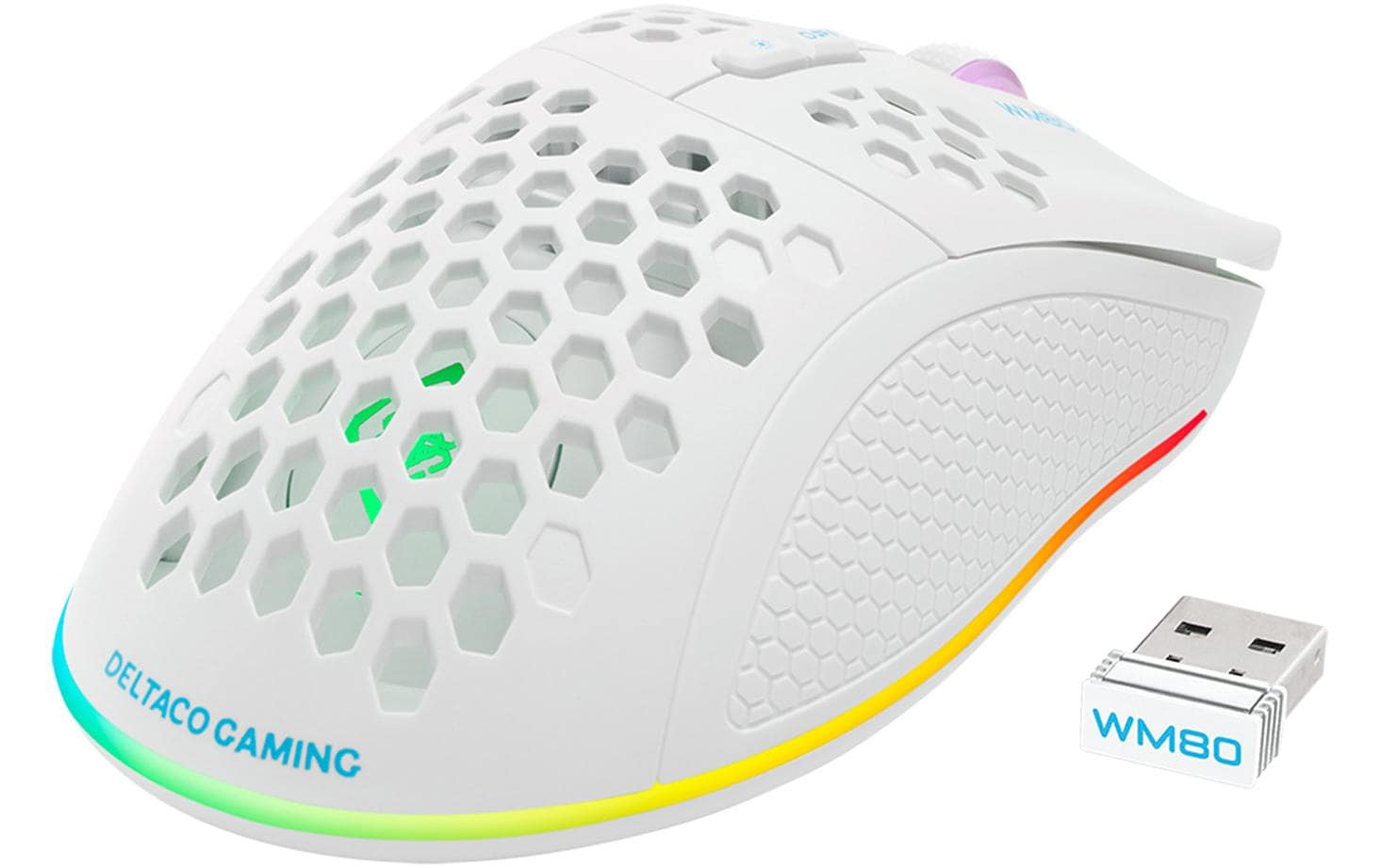 DELTACO Gaming-Maus WM80 RGB Weiss DELTACO Gaming-Maus WM80 RGB Weiss