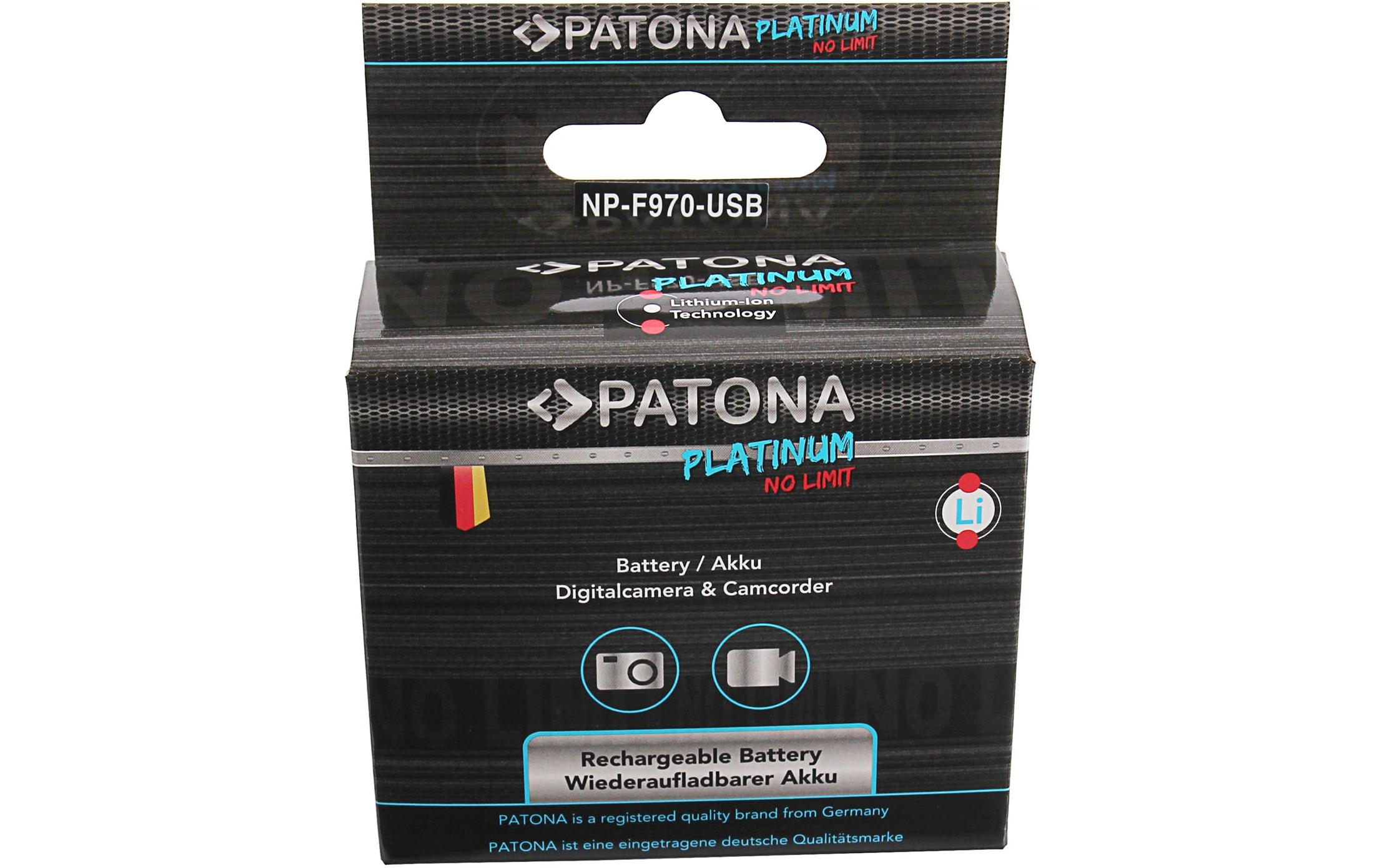 Patona Digitalkamera-Akku für Sony NP-F970 und CCD Serie