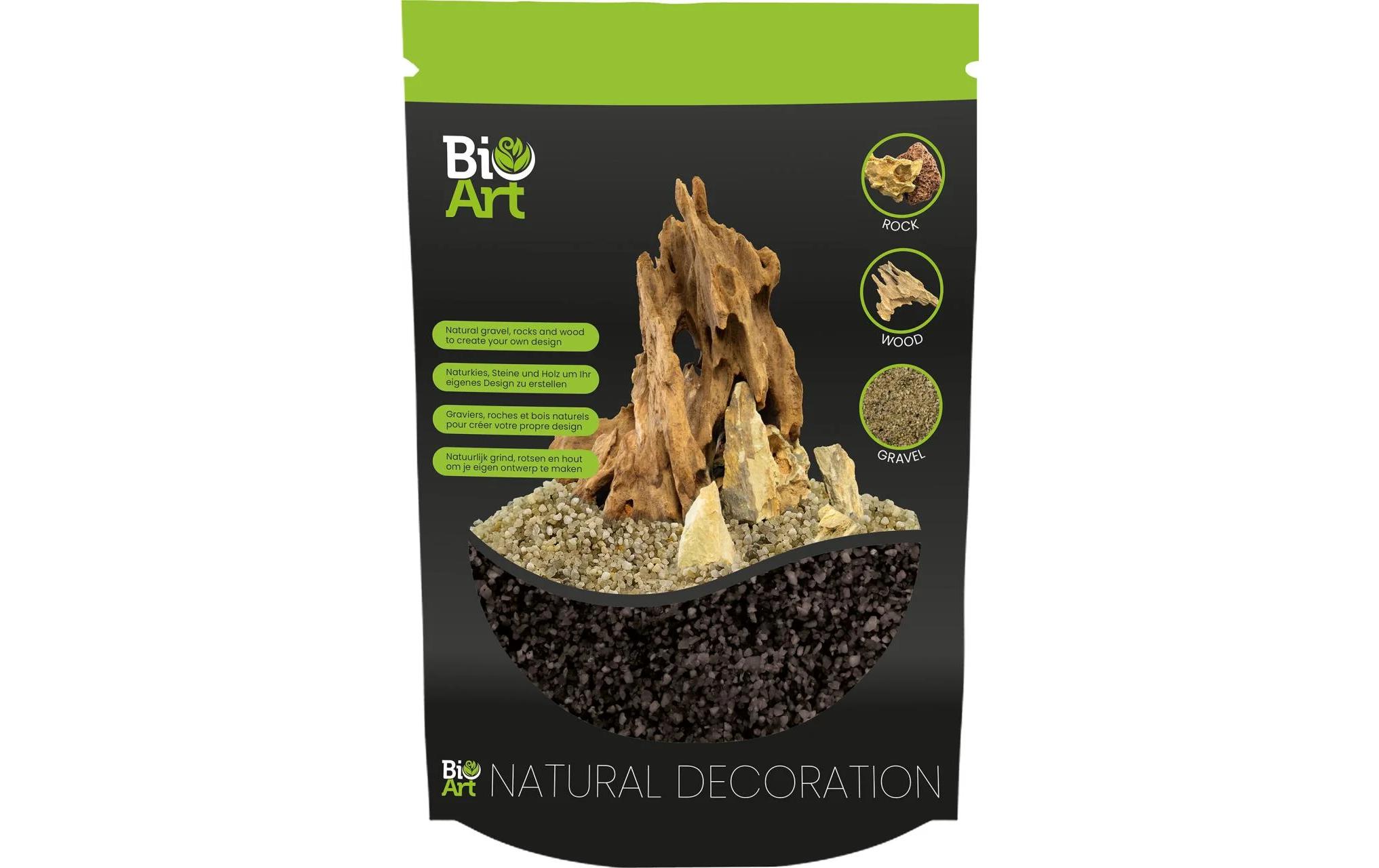 Bio Art Gravel Zwart Naturkies Schwarz, 800gr